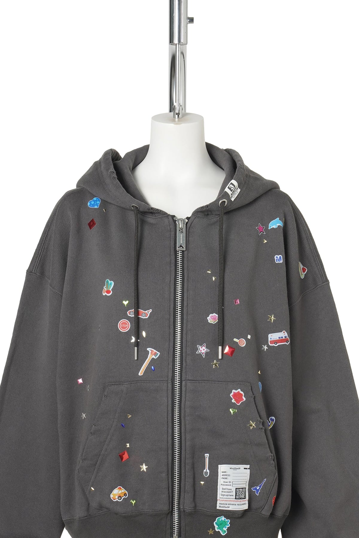 KIDS STICKER PARKA / BLACK