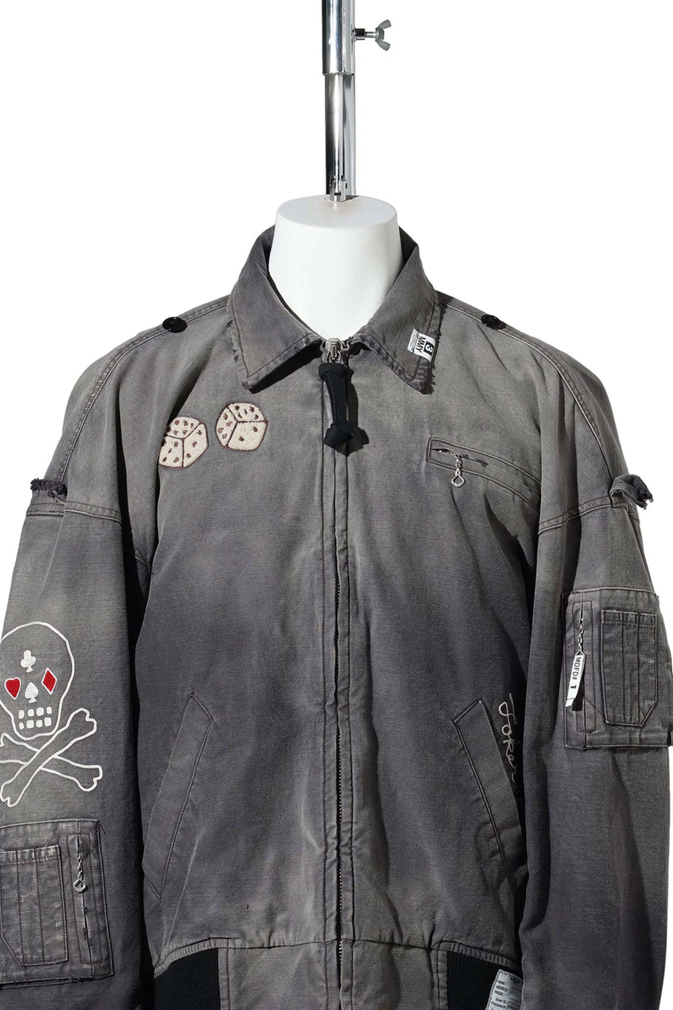 SUN FADED MILITARY JACKET / BLACK