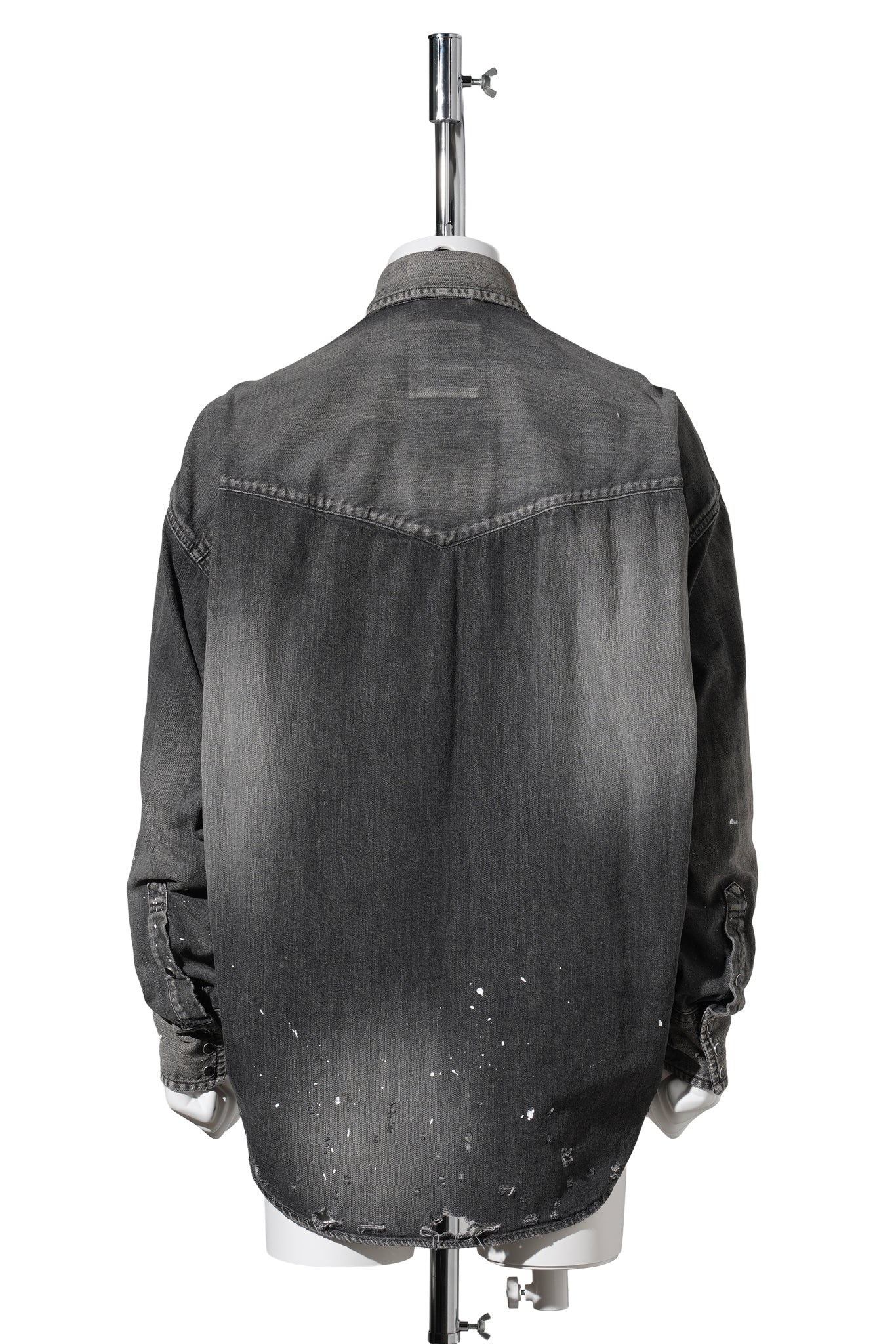 DENIM SHIRTS W STICKER / BLACK