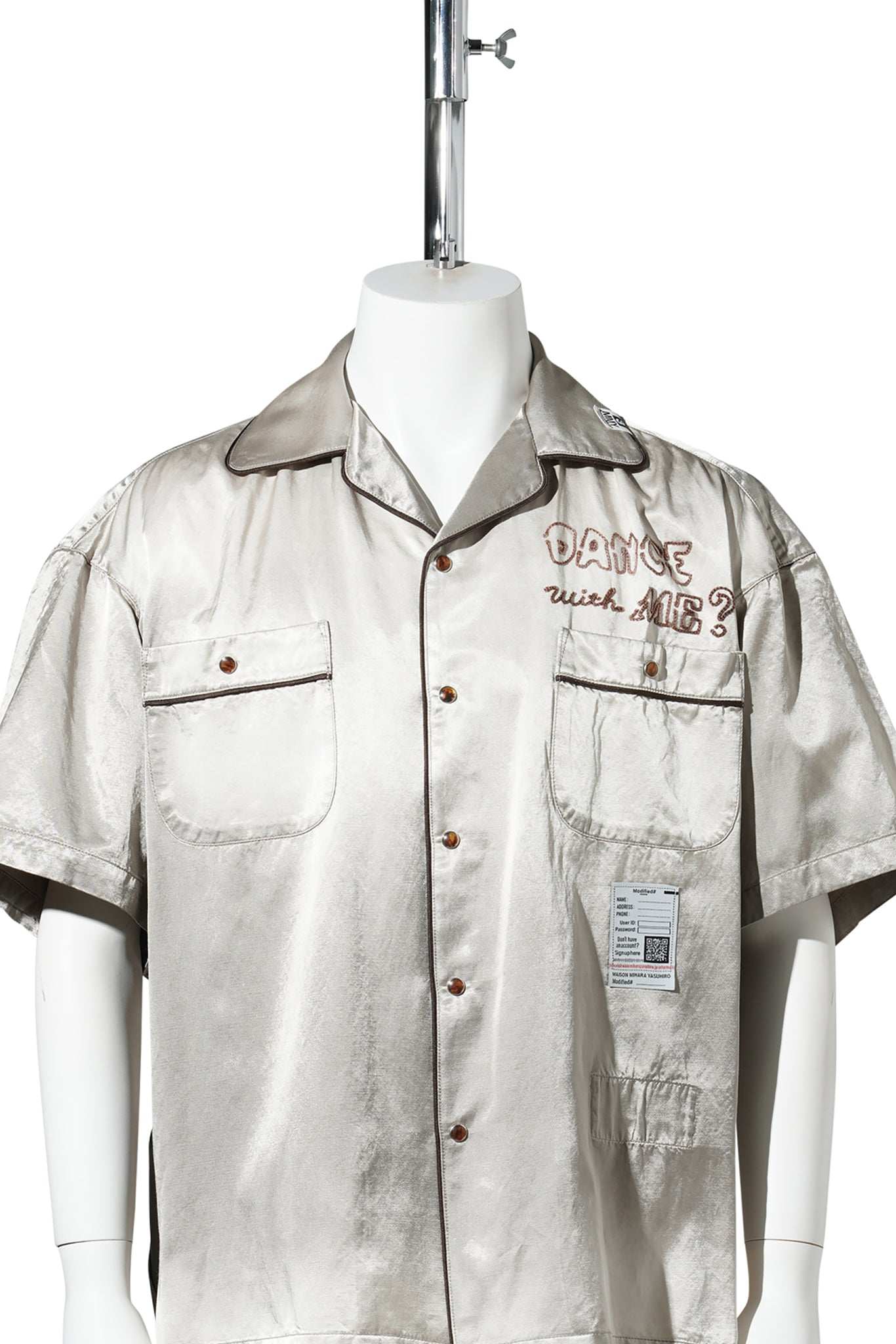 SUN FADE H/S SATIN SHIRTS / BEIGE