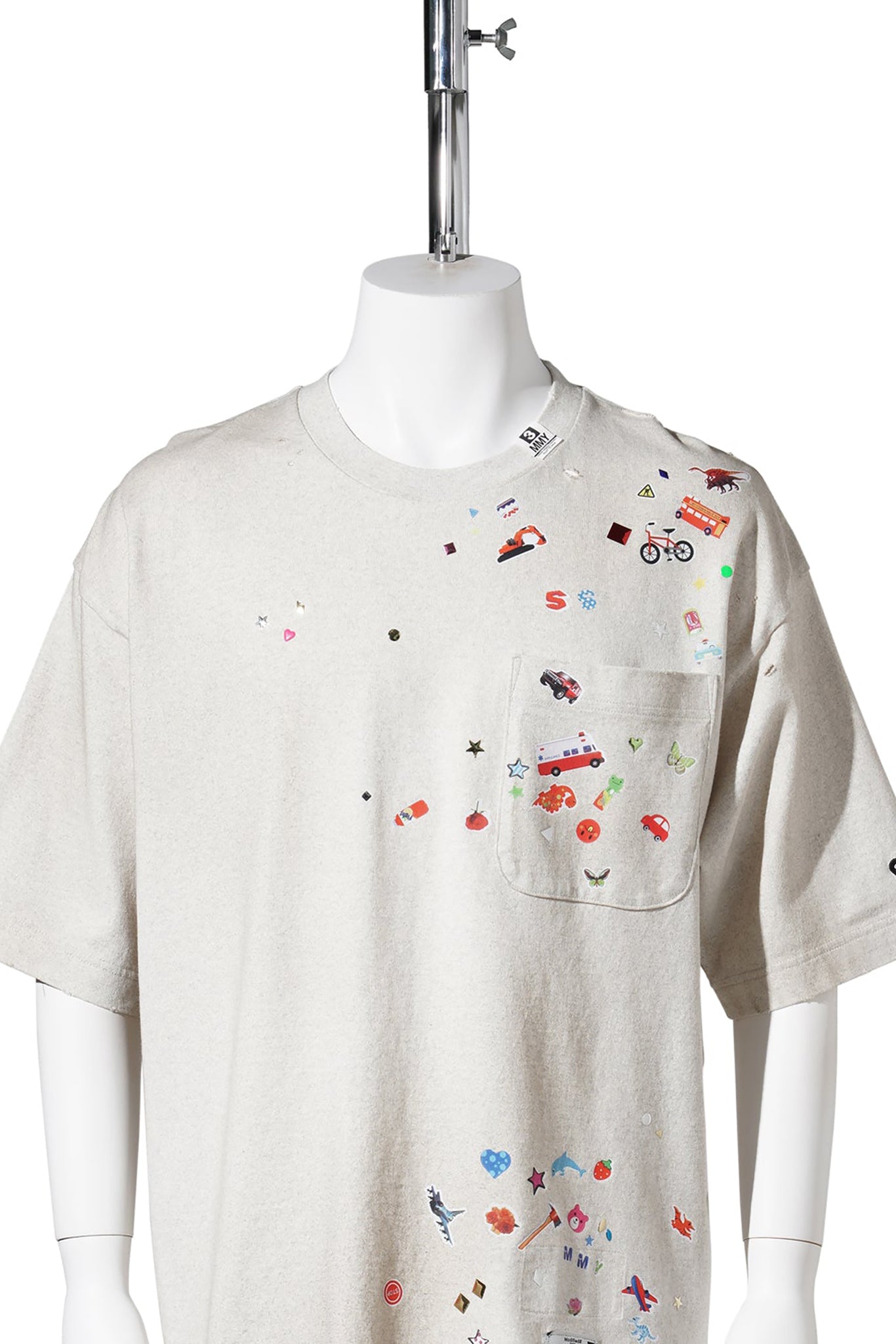 KIDS STICKER TEE / GRAY