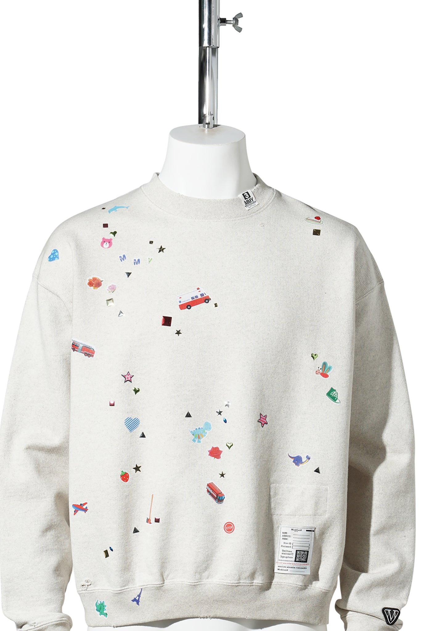 KIDS STICKER PULLOVER / WHITE