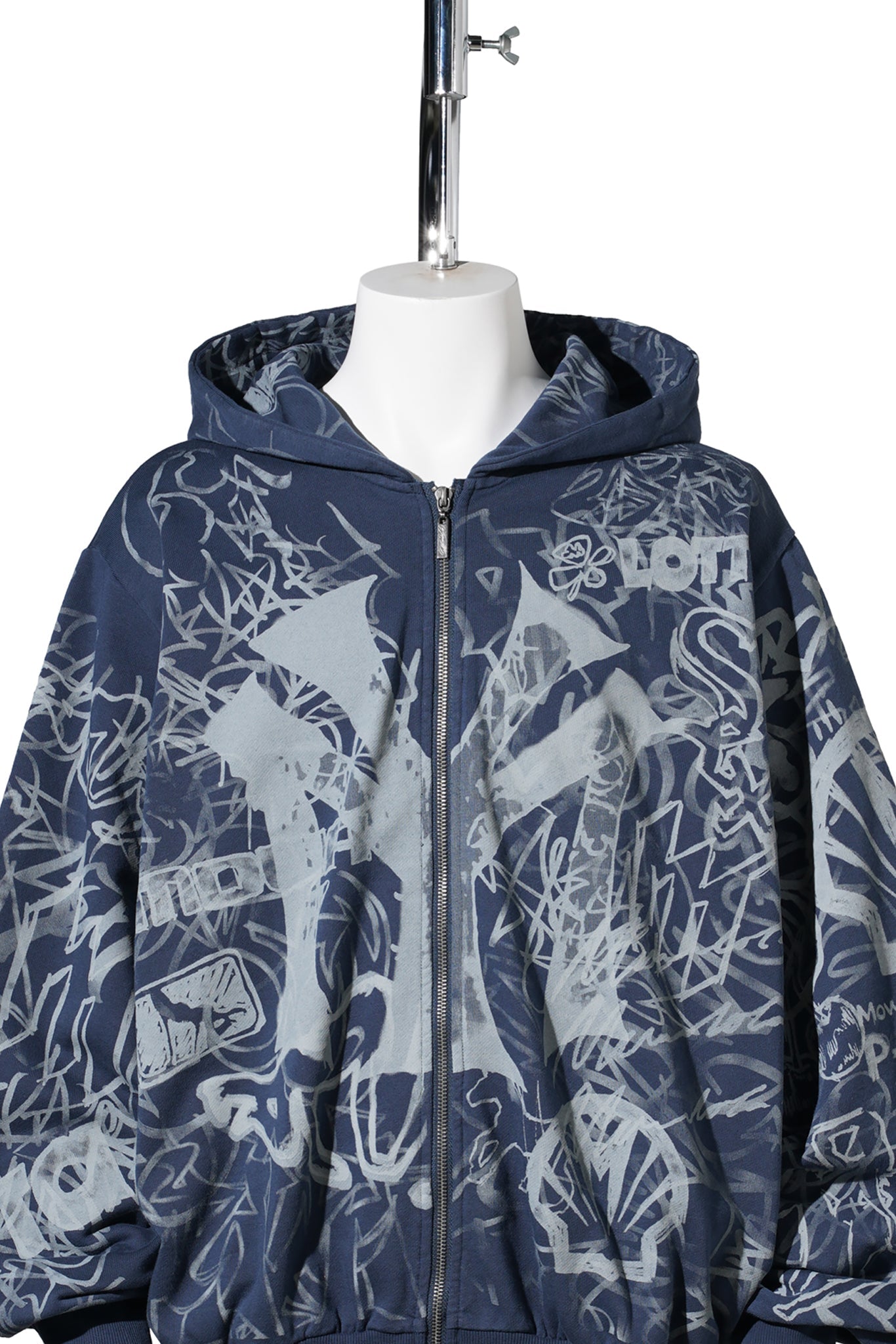 NAVY GRAFITTITRACK TOP / GREY/BLUE