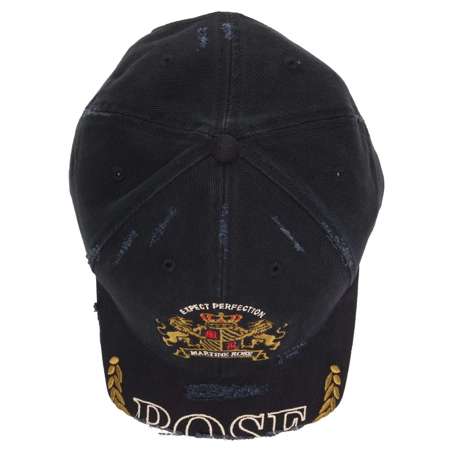 CUT PEAK CAP / BLACK WASHED