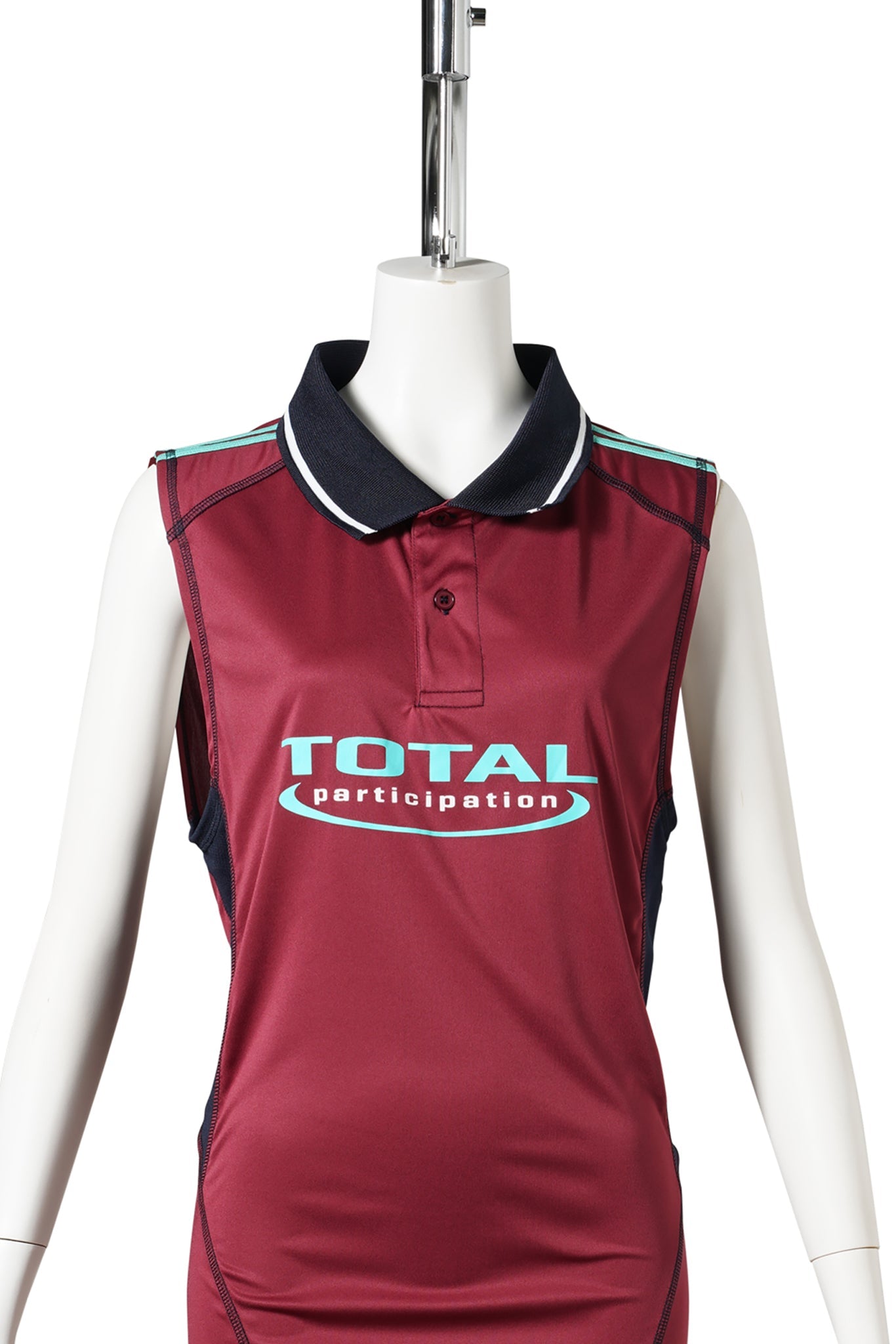 SHRUNKEN STRETCH FOOTBALL VEST / BURGUNDY