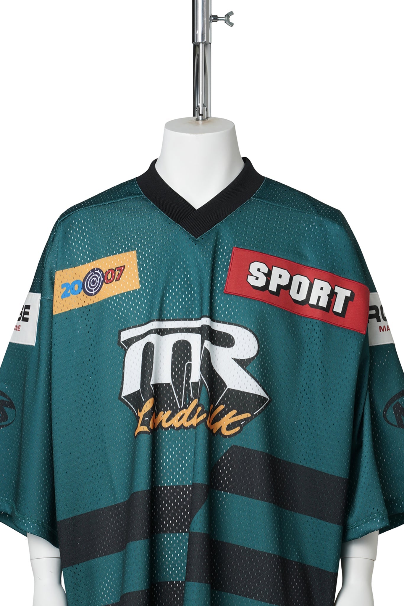 OVERSIZED HOCKEY TOP / GREEN BLACK
