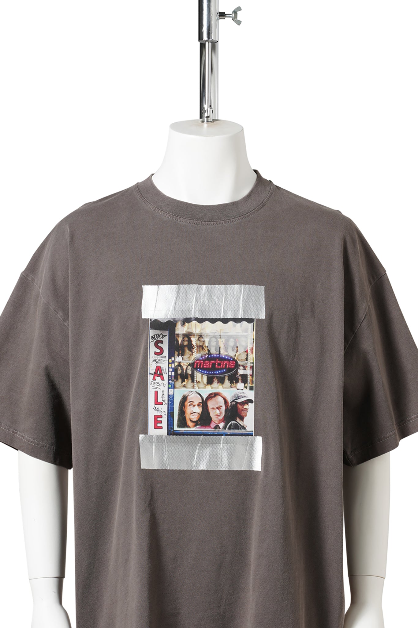 S/S OVERSIZED T-SHIRT / BROWN WASHED