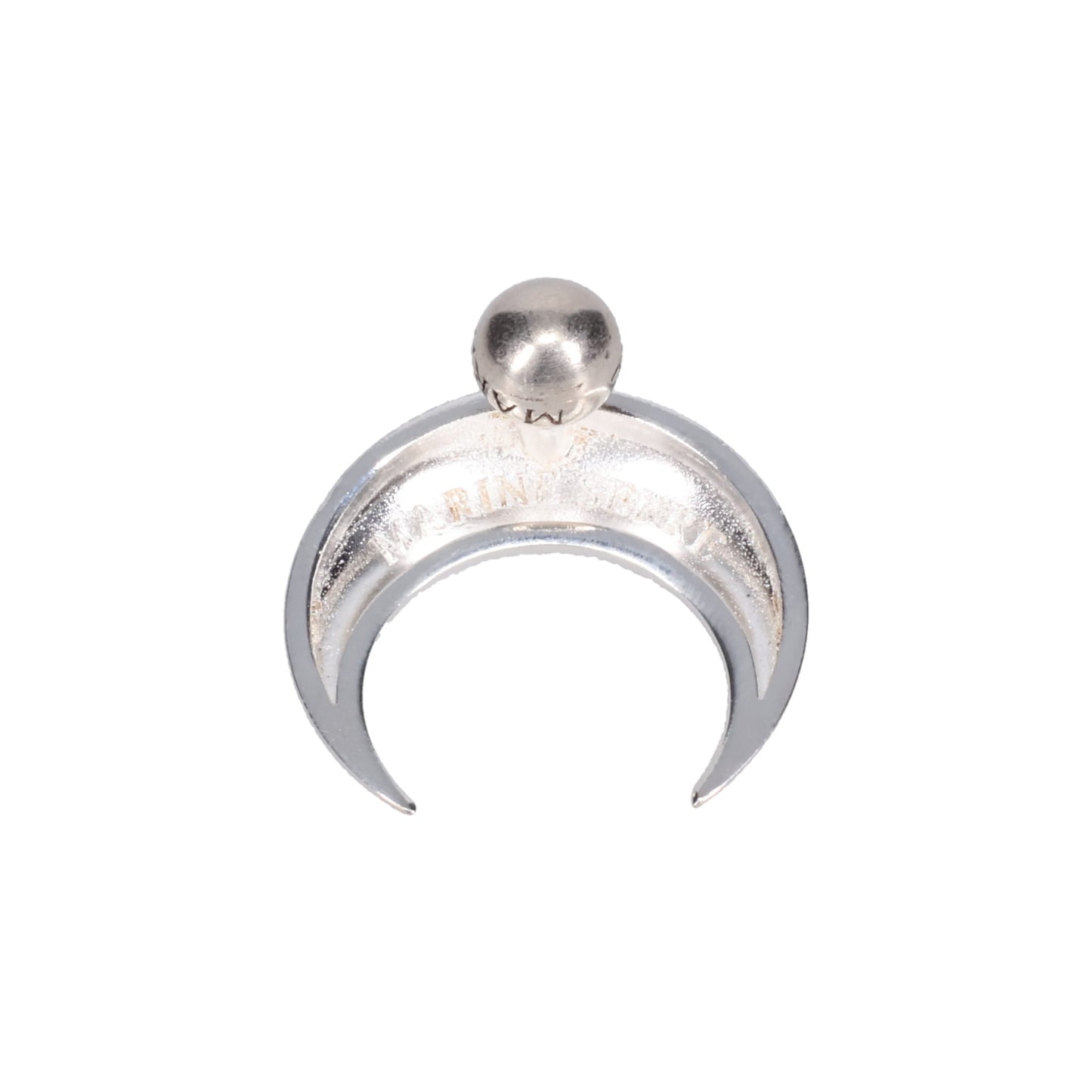 MOON STUD SINGLE EARRING / MT11:SHINY SILVER