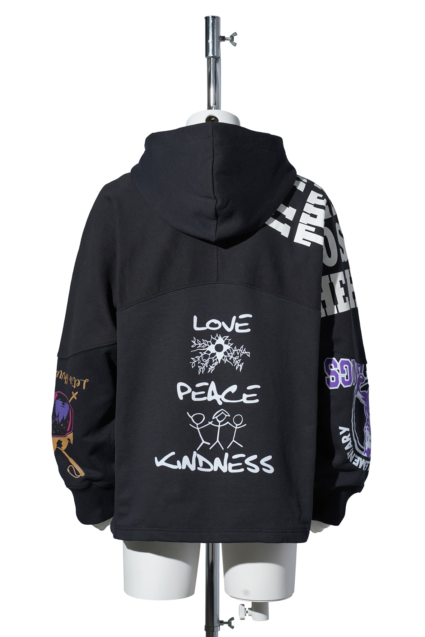 REGENERATED GRAPHIC JERSEY HOODIE / BK99:BLACK