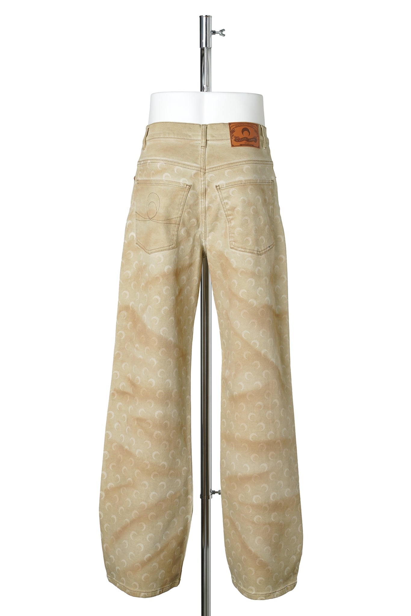FADED MOON DENIM STRAIGHT JEANS / BG50:DARK BEIGE