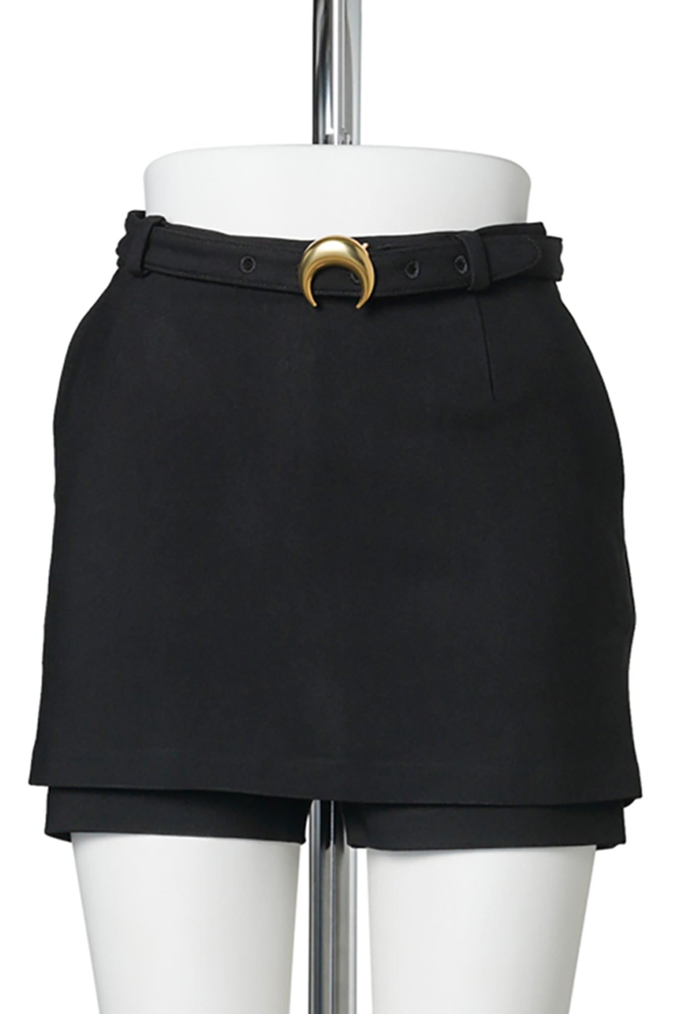 TAILORED MOON BELTED MINI SKORT / BK99:BLACK