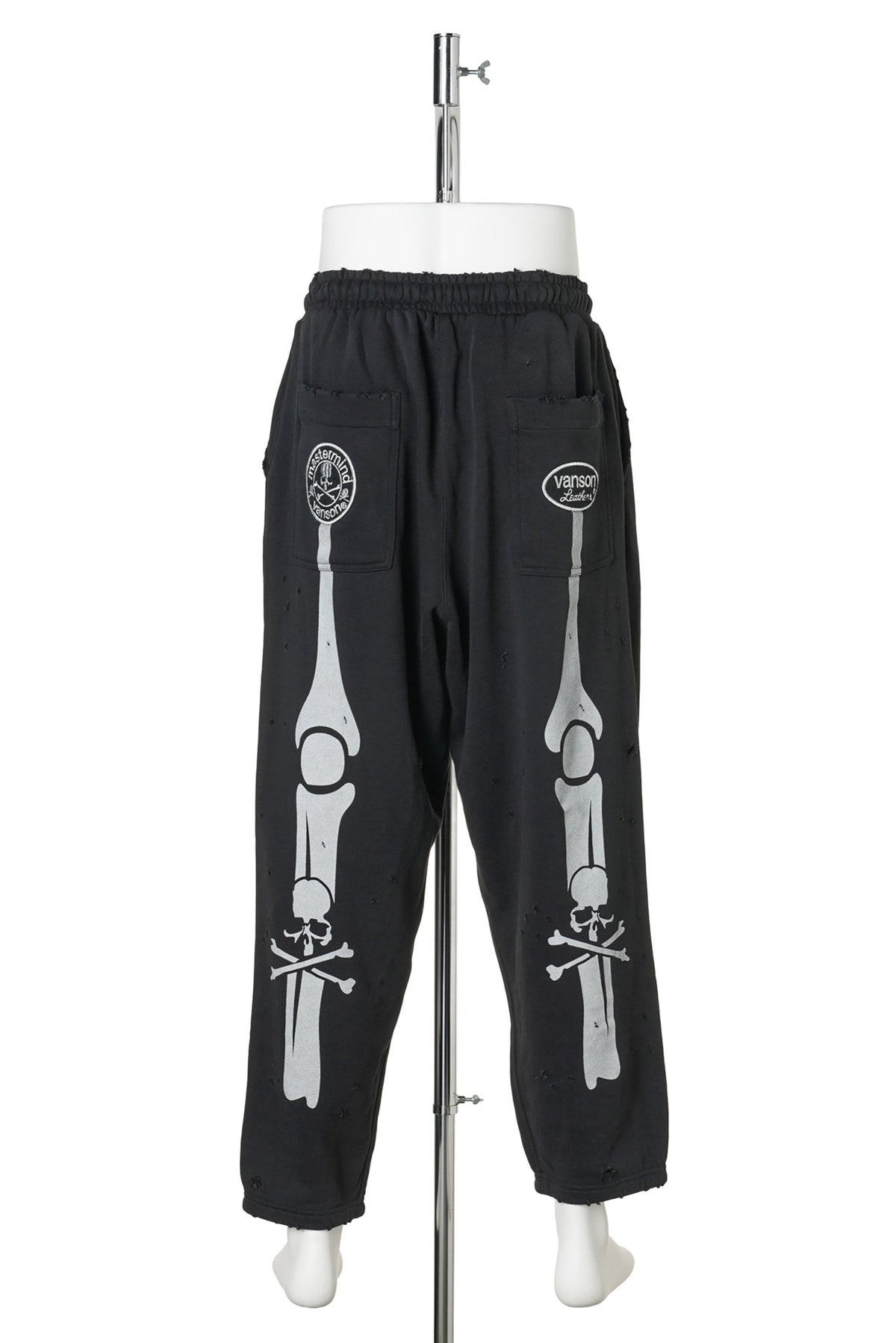 VANSON SWEATPANTS DAMAGED / 012:BLACK