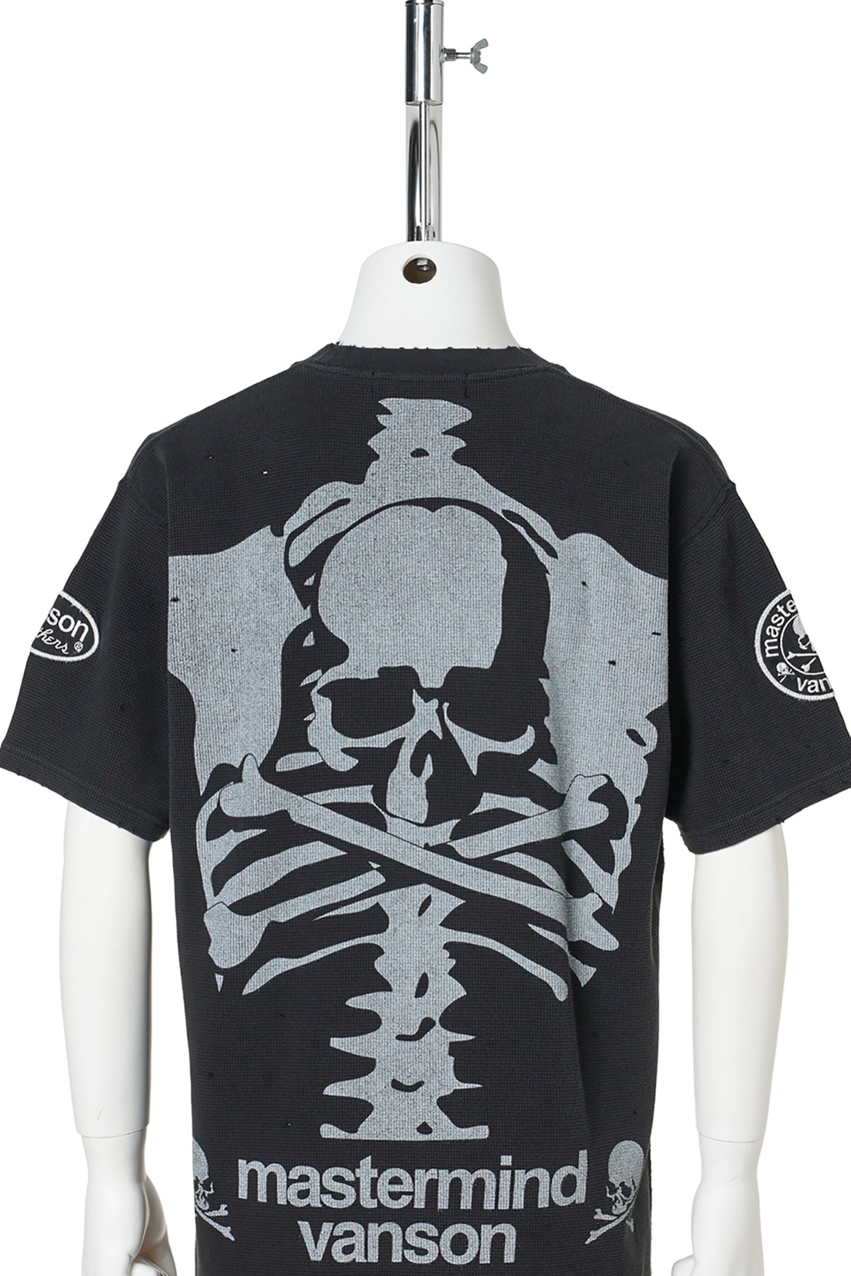 VANSON THERMAL SS TEE DAMAGED R-FIT / 012:BLACK