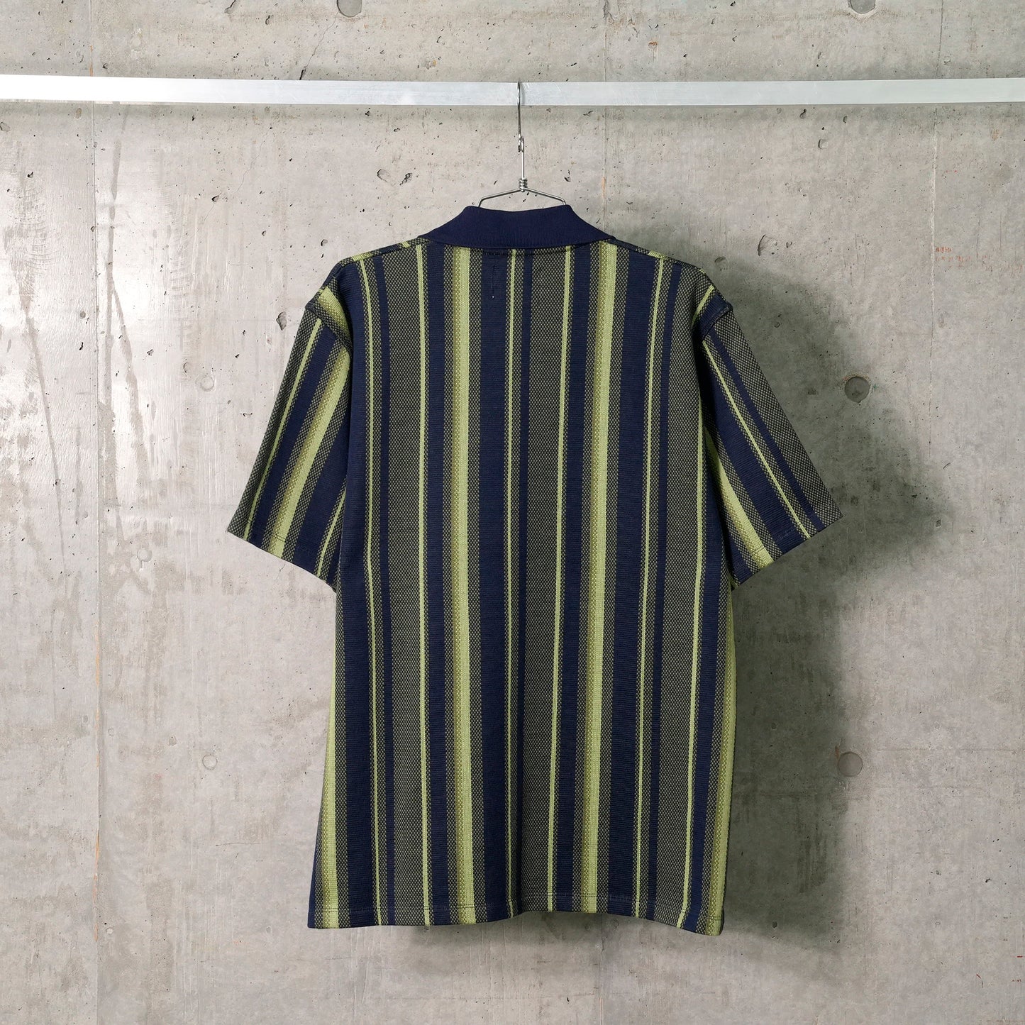 RUGBY STRIPED POLO / NAVY/MINT