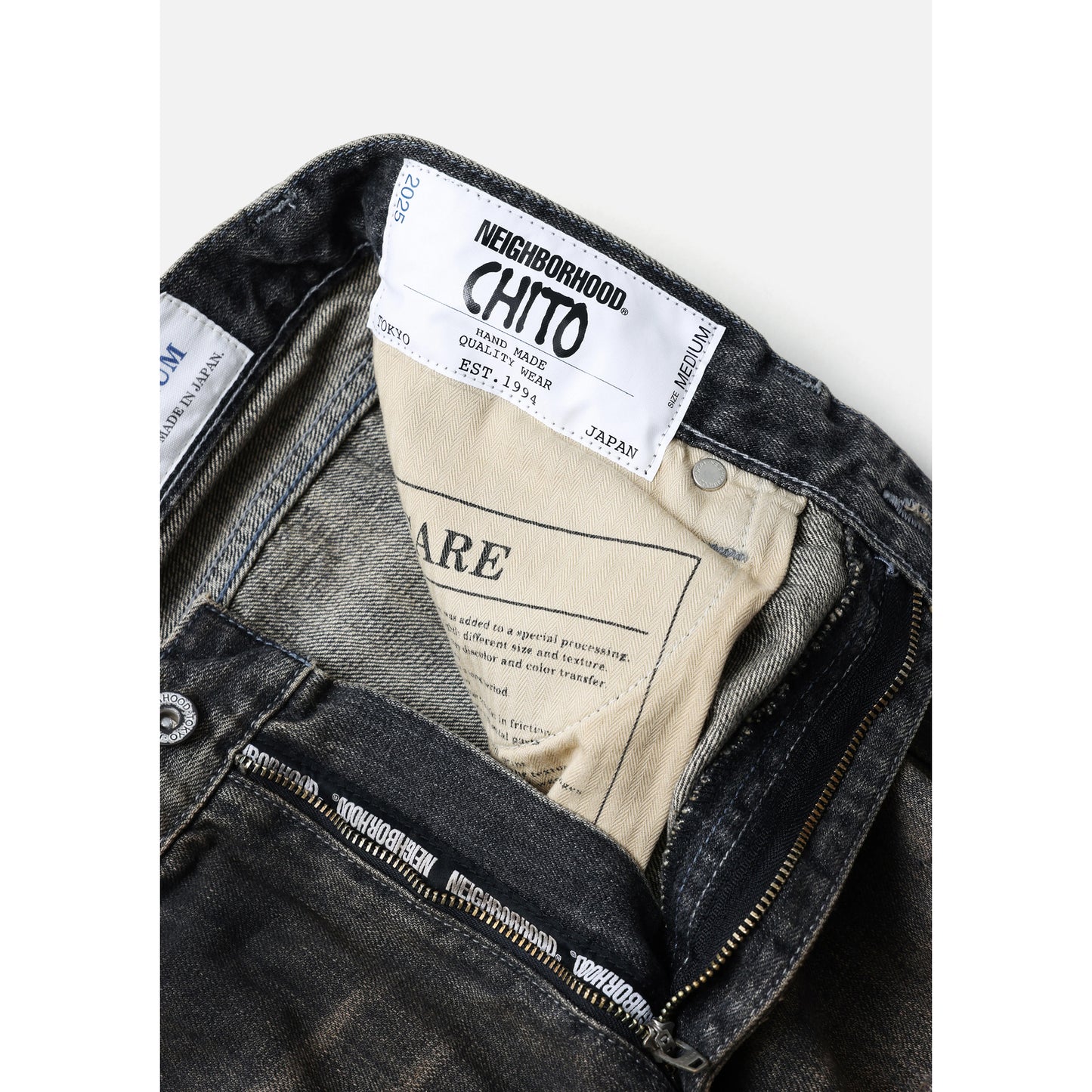 NH x CHITO . SAVAGE DENIM DP BASIC PANTS / BLACK