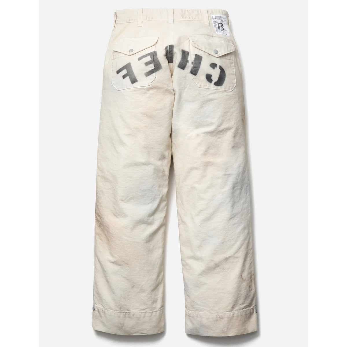 BW . WASHED BAKER PANTS / WHITE