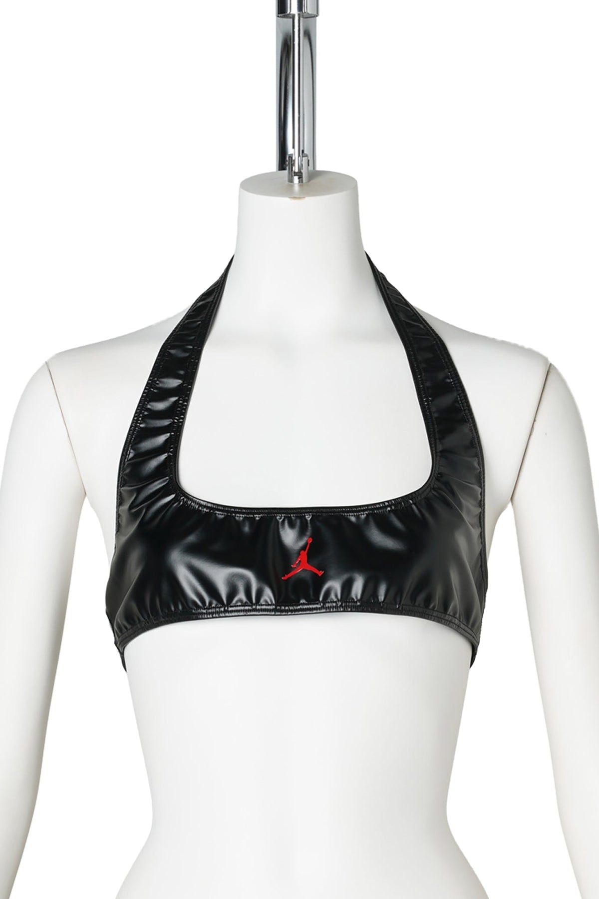 WOMENS JORDAN MWL HALTER BRA SP / 010:BLACK/GYM RED