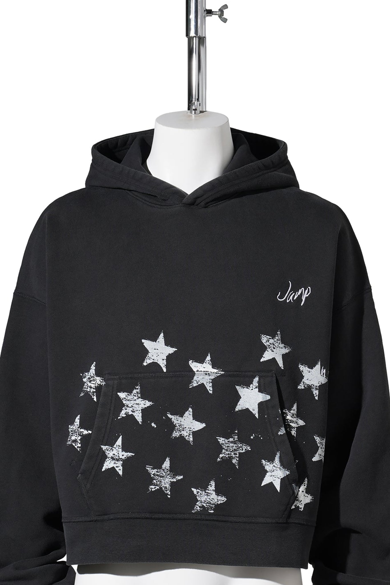 JORDAN IH CROPPED L/S HOODIE / 010:BLACK/IVORY