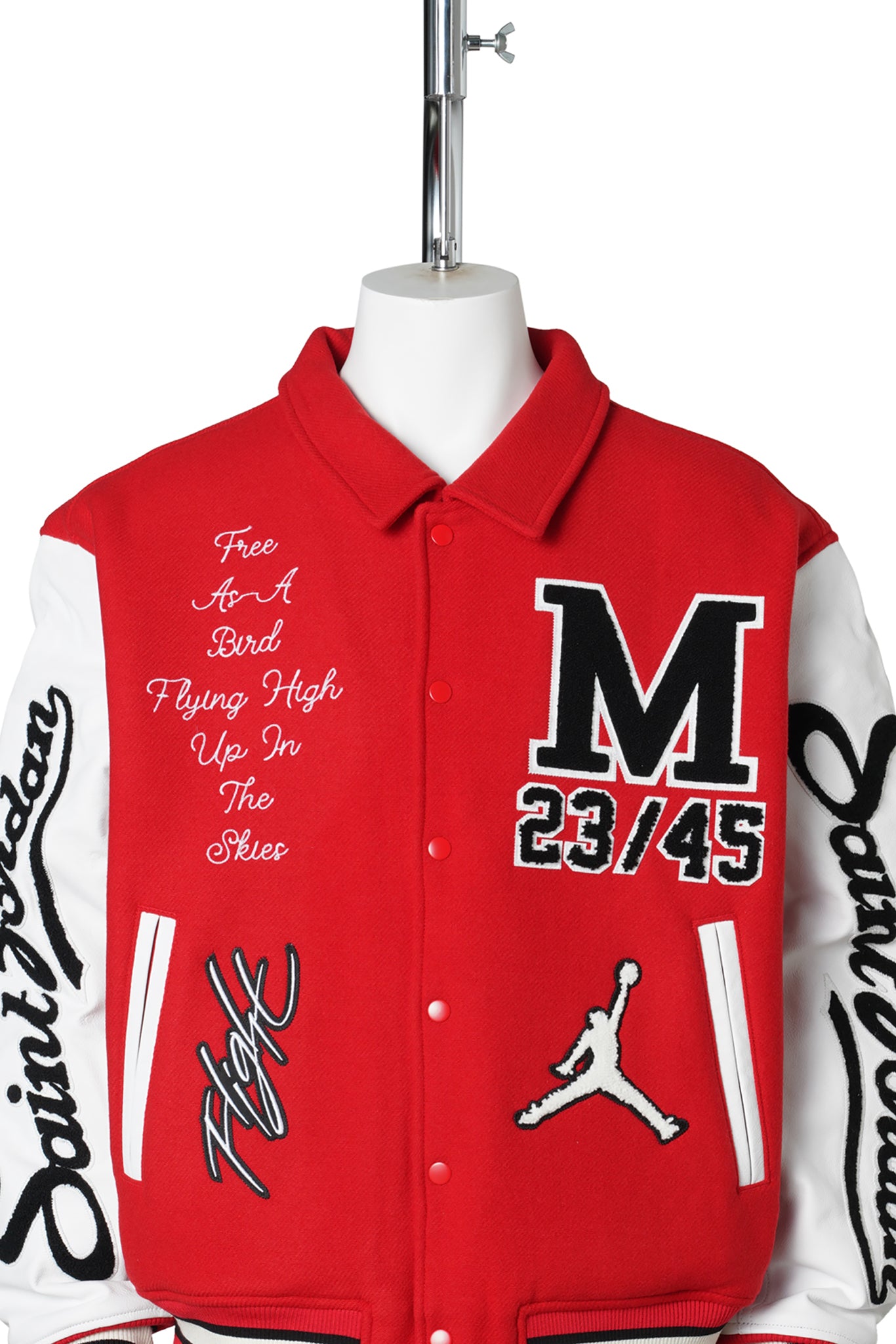 JORDAN SM VARSITY JACKET / 657:UNIVERSITY RED/WHITE/(BLACK)