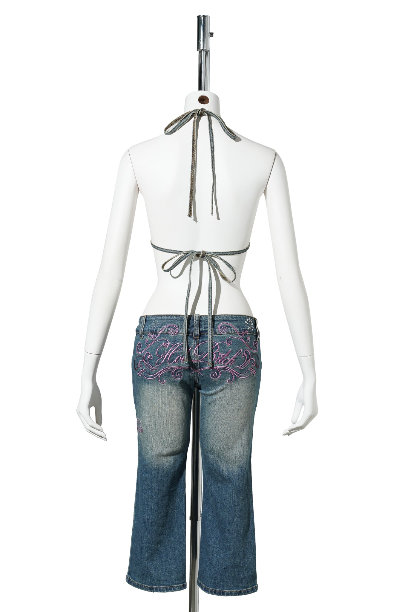 DENIM DETACHABLE CAPRI JUMPSUIT / BLUE