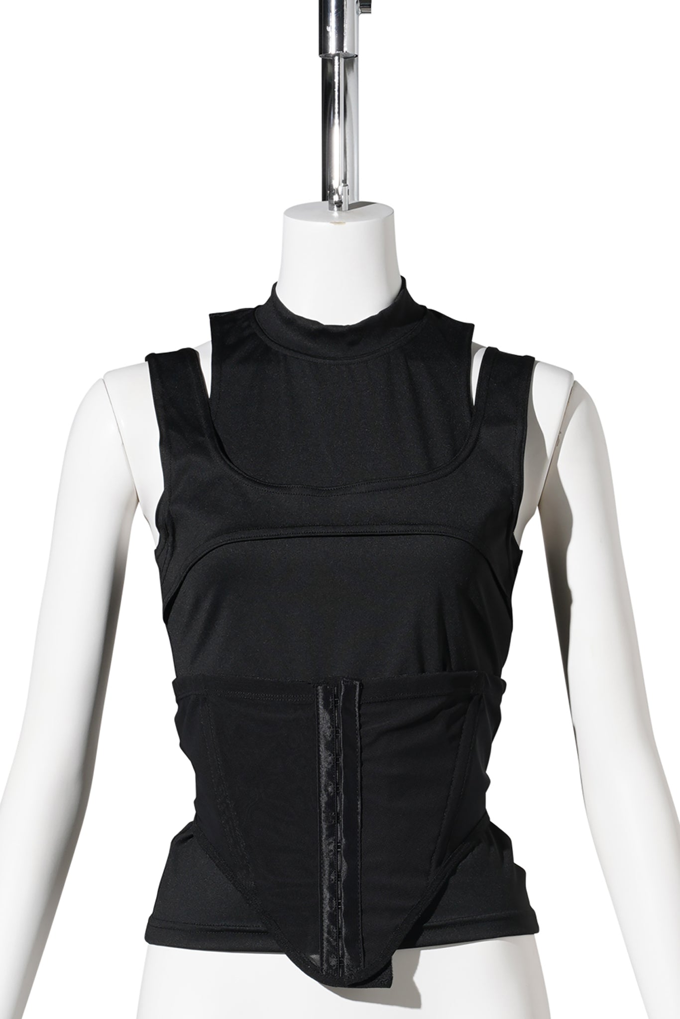 LAYERED CONTOUR TOP / BLACK