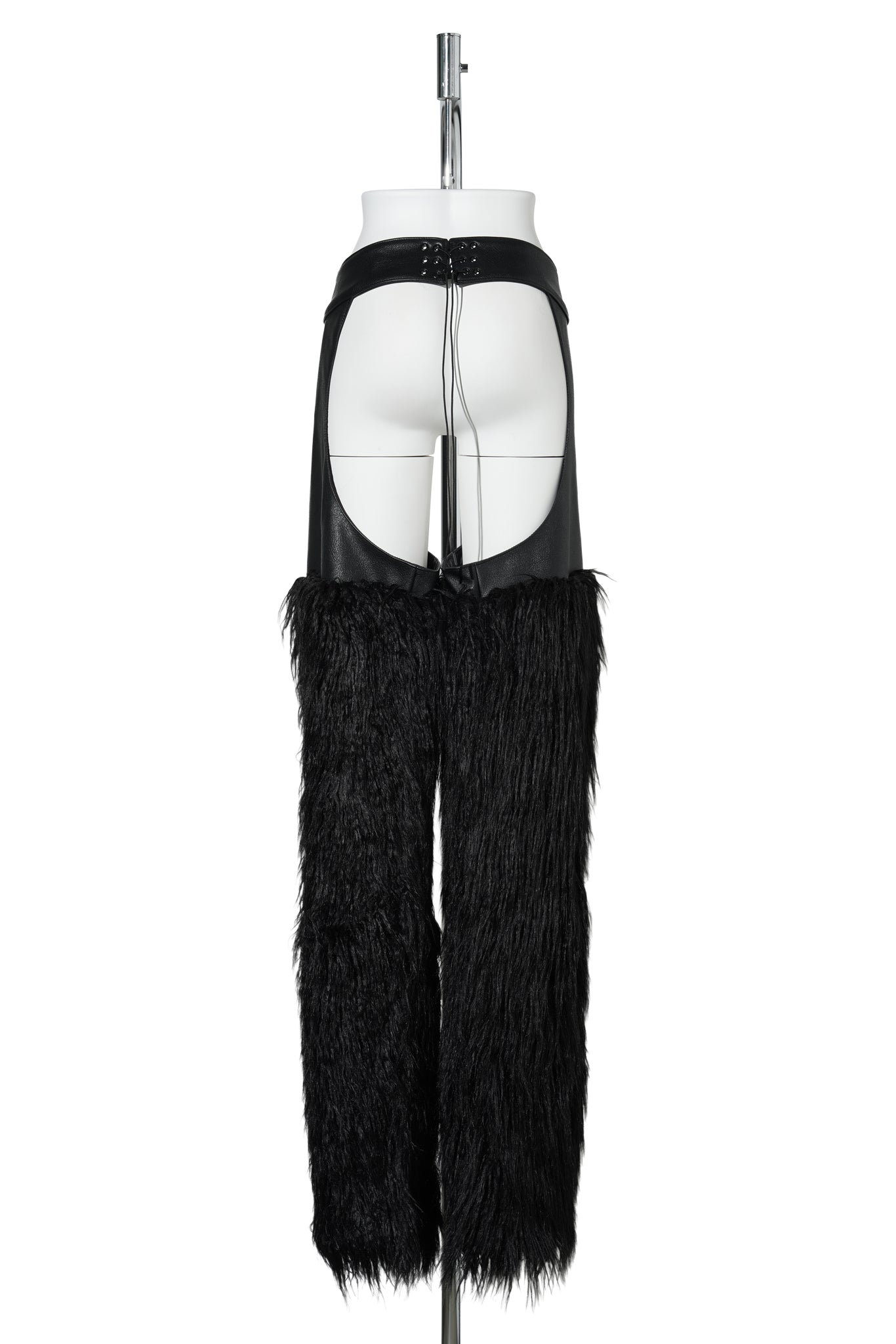 VIP FAUX FUR CHAPS / BLACK