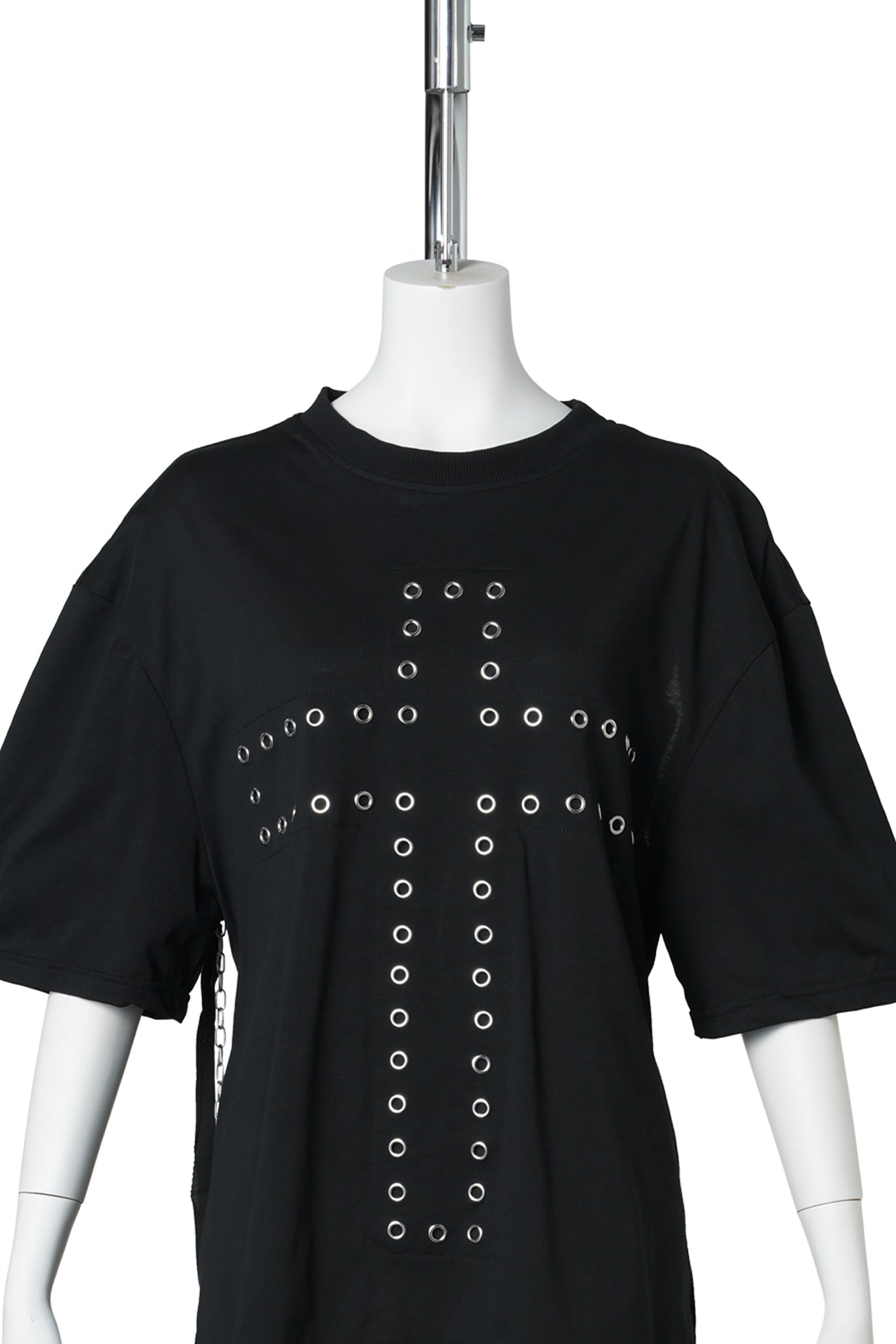 SHREDDED CHAIN UP T-SHIRT / BLACK PRINT