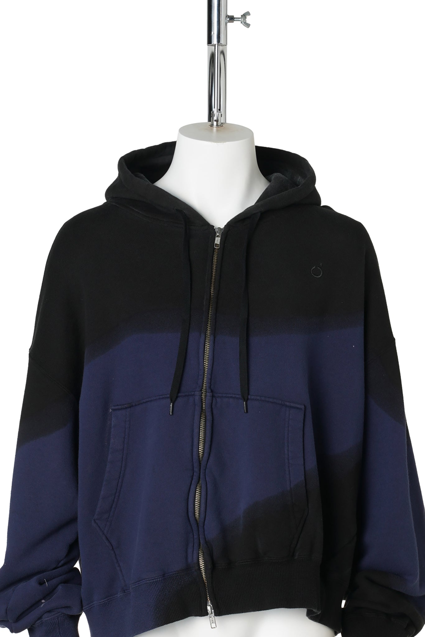 HAND DYE TWIST PARKA / BLACK x NAVY