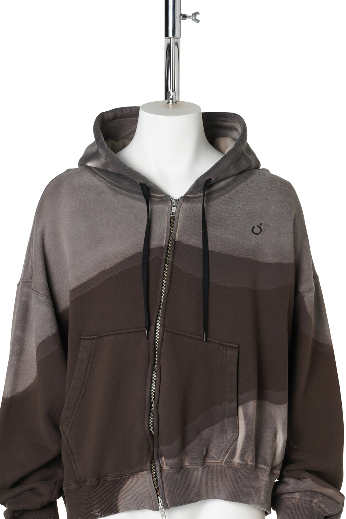 HAND DYE TWIST PARKA / GRAY x BROWN