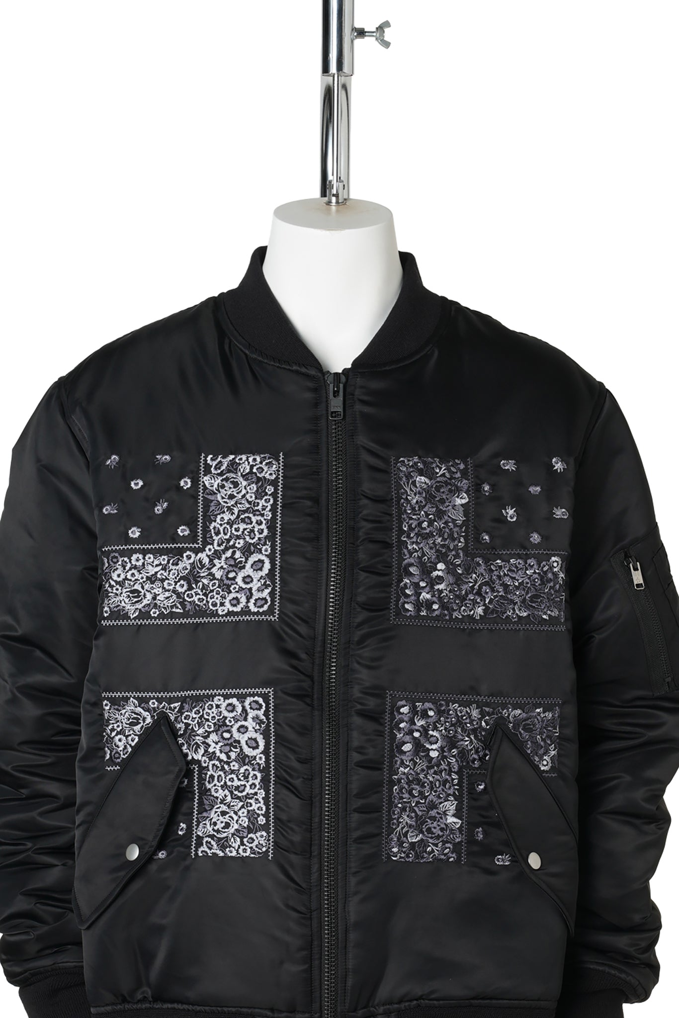 BANDANA EMBROIDERY FLIGHT JACKET / BLACK