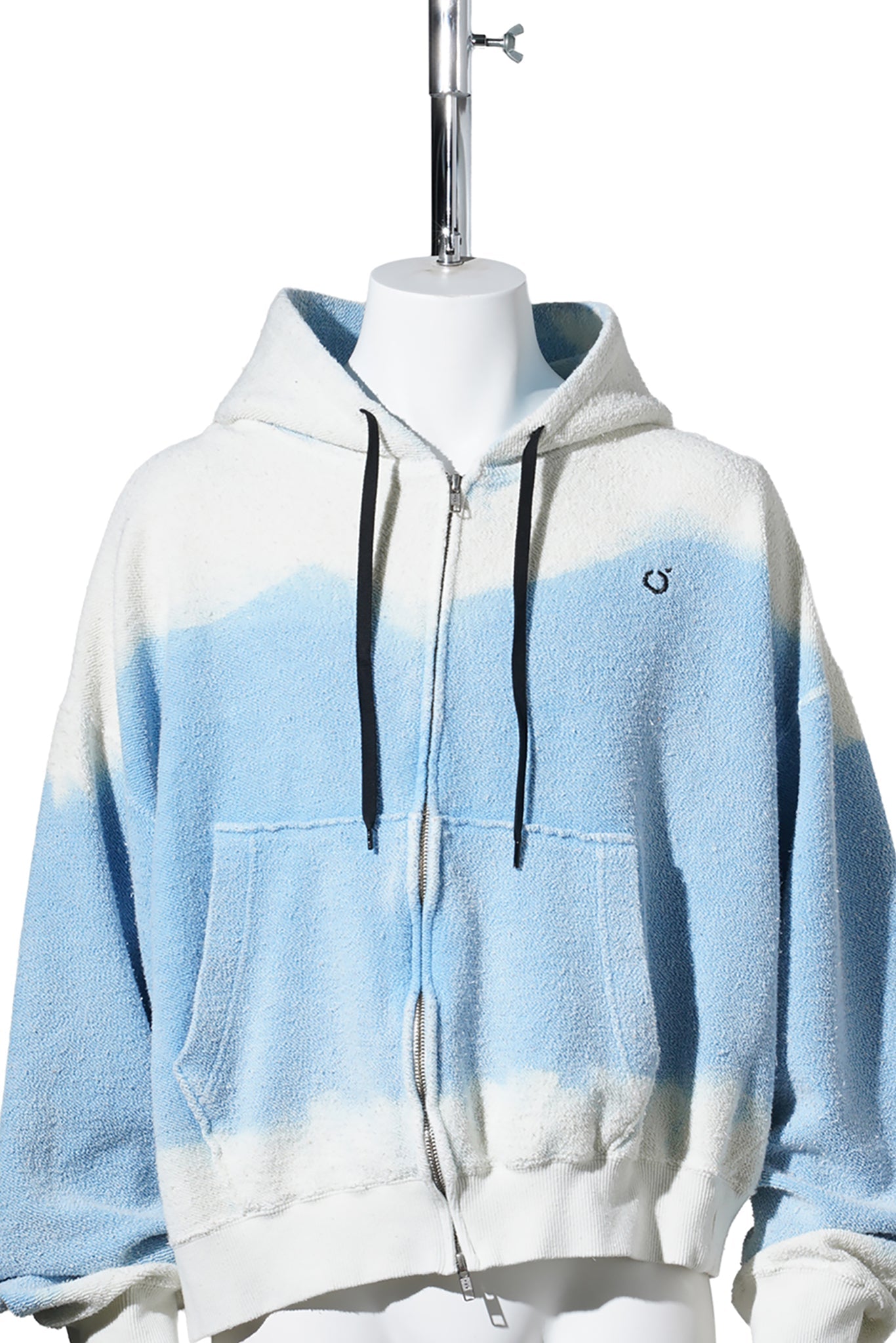 HAND DYE REVERSE TWIST PARKA / LT BLUE