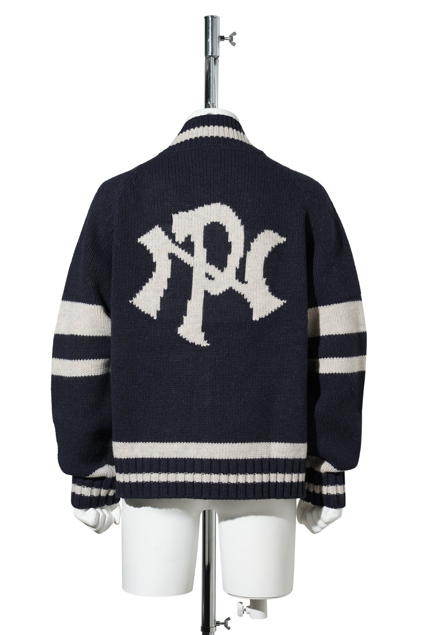 NYP VARSITY ZIP THRU KNIT / NAVY