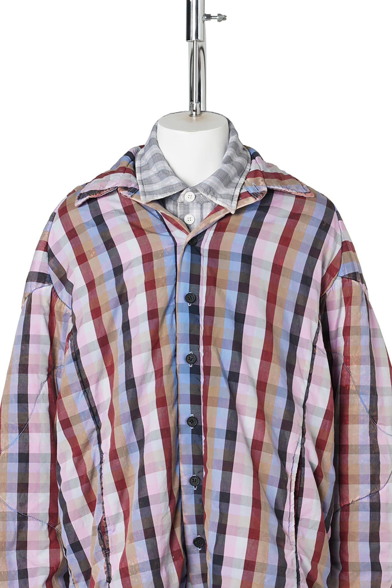 DOUBLE PILLOW UPCYCLED SHIRT JACKET / MULTICOLOUR