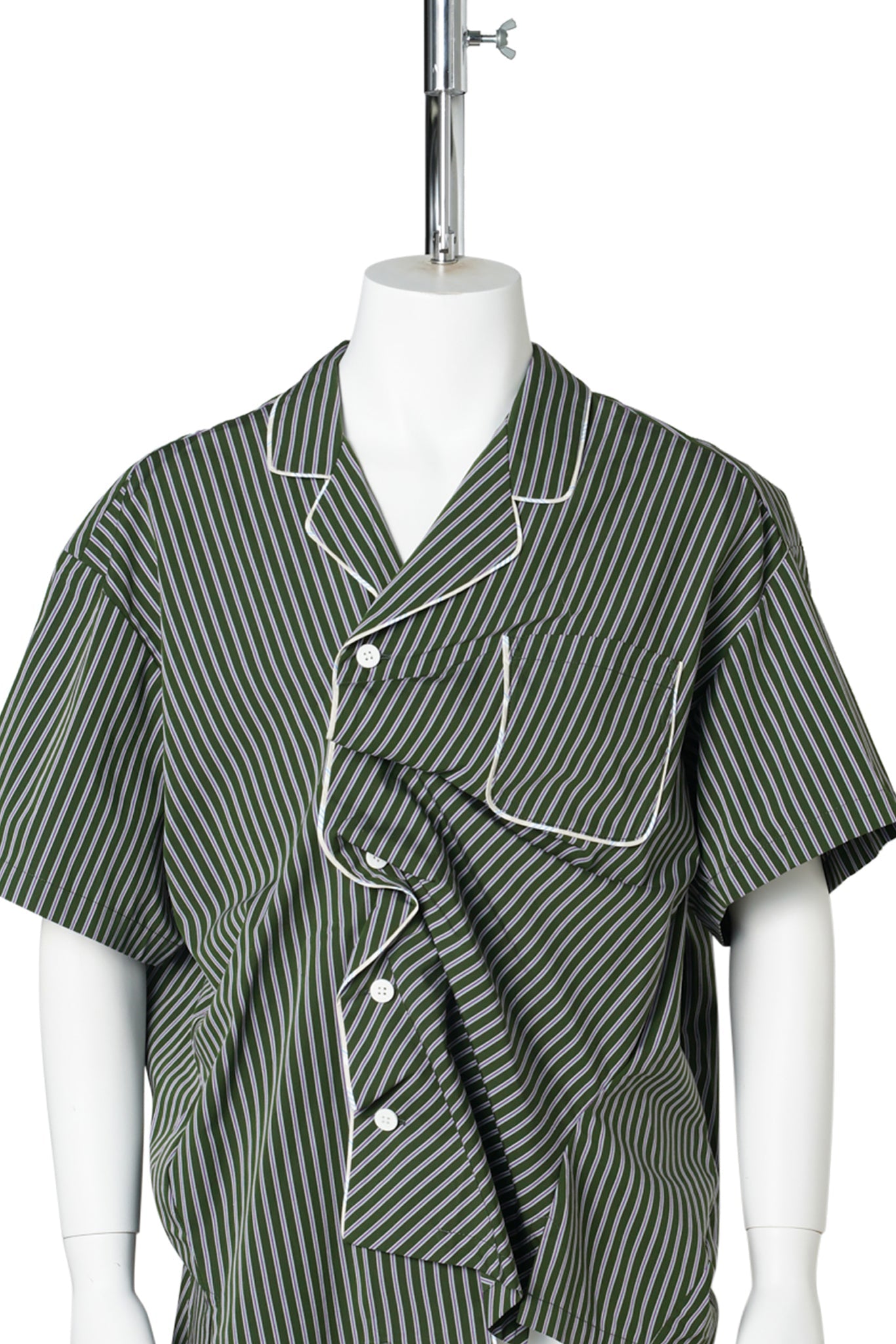 CABANA SHIRT / GREEN STRIPED