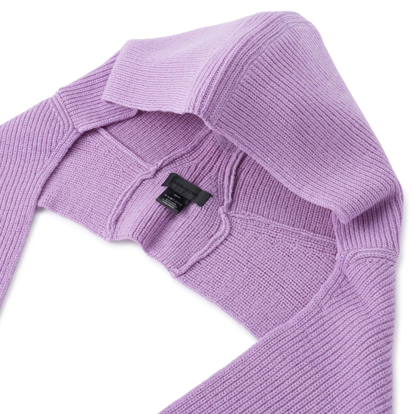 HOODED KNIT SCARF / PINK