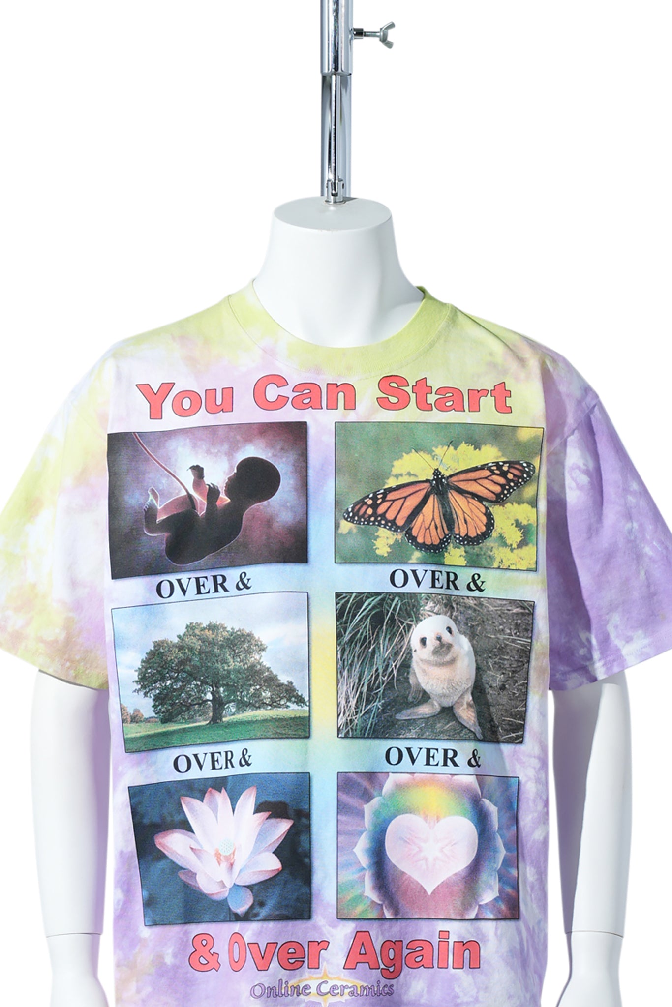 OVER & OVER & OVER SS TEE / HAND DYED TIE-DYE