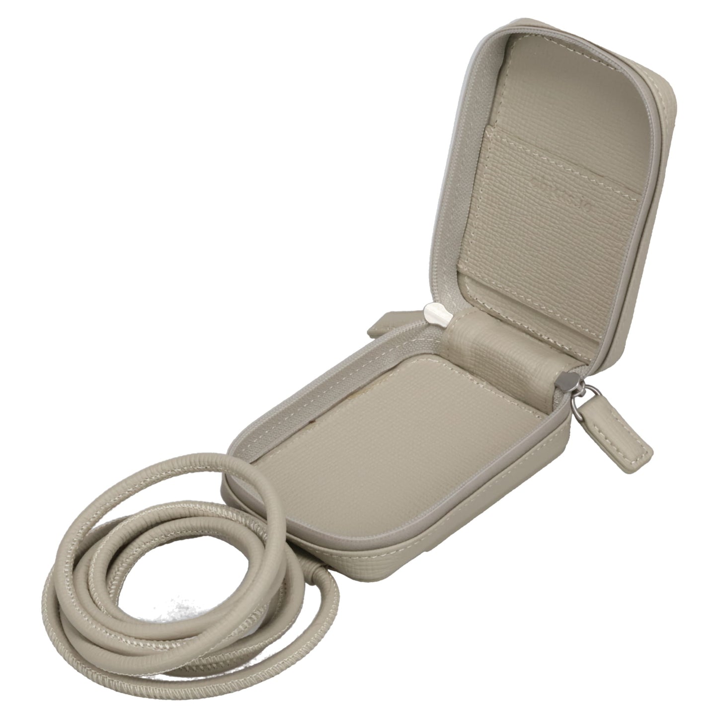 iPhone ACCESSORY-SHOULDER STRAP MICRO BAG / WHITE BEIGE