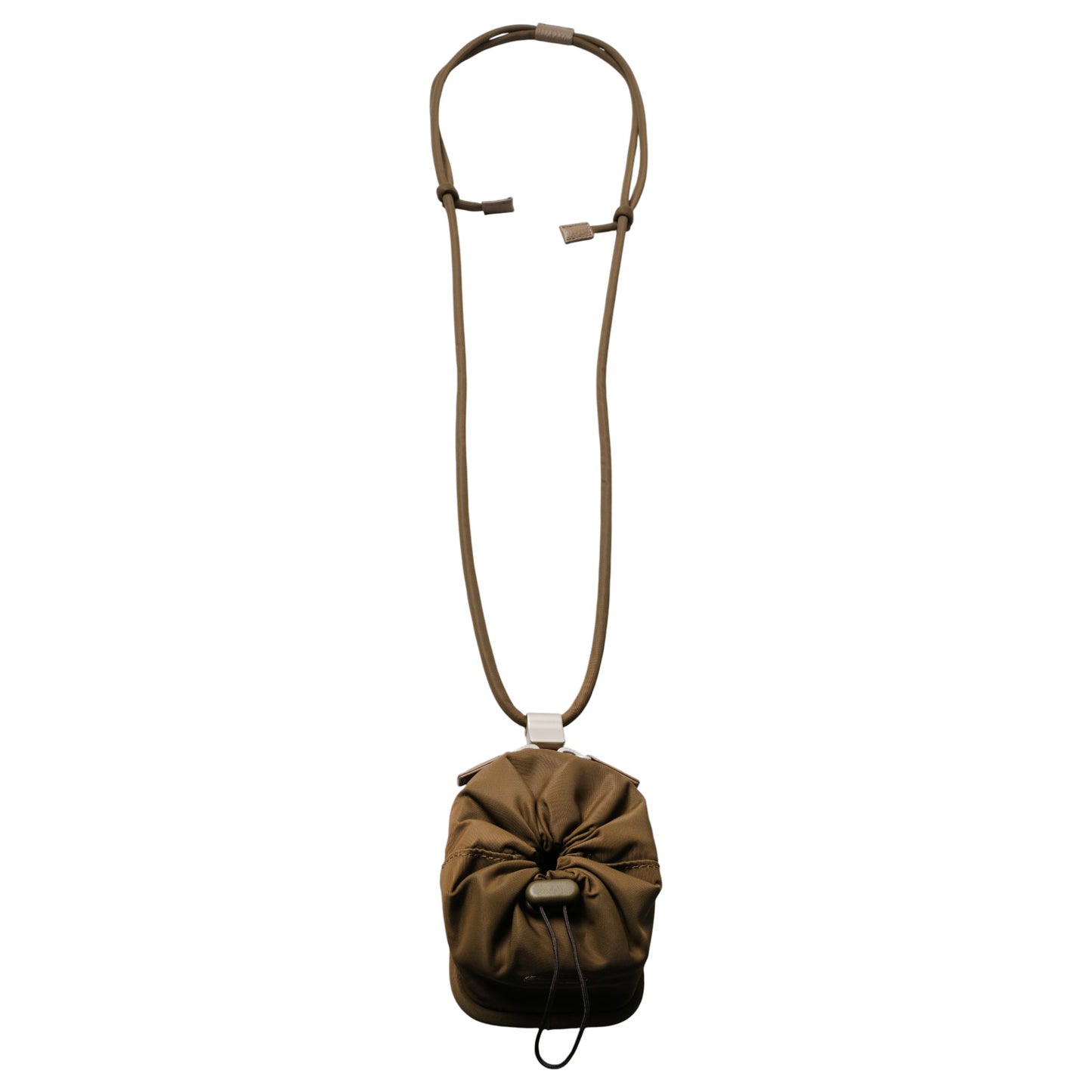 iPhone ACCESSORIES-NYLON PURSE WITH DETACHABLE STRAP / KHAKI BROWN