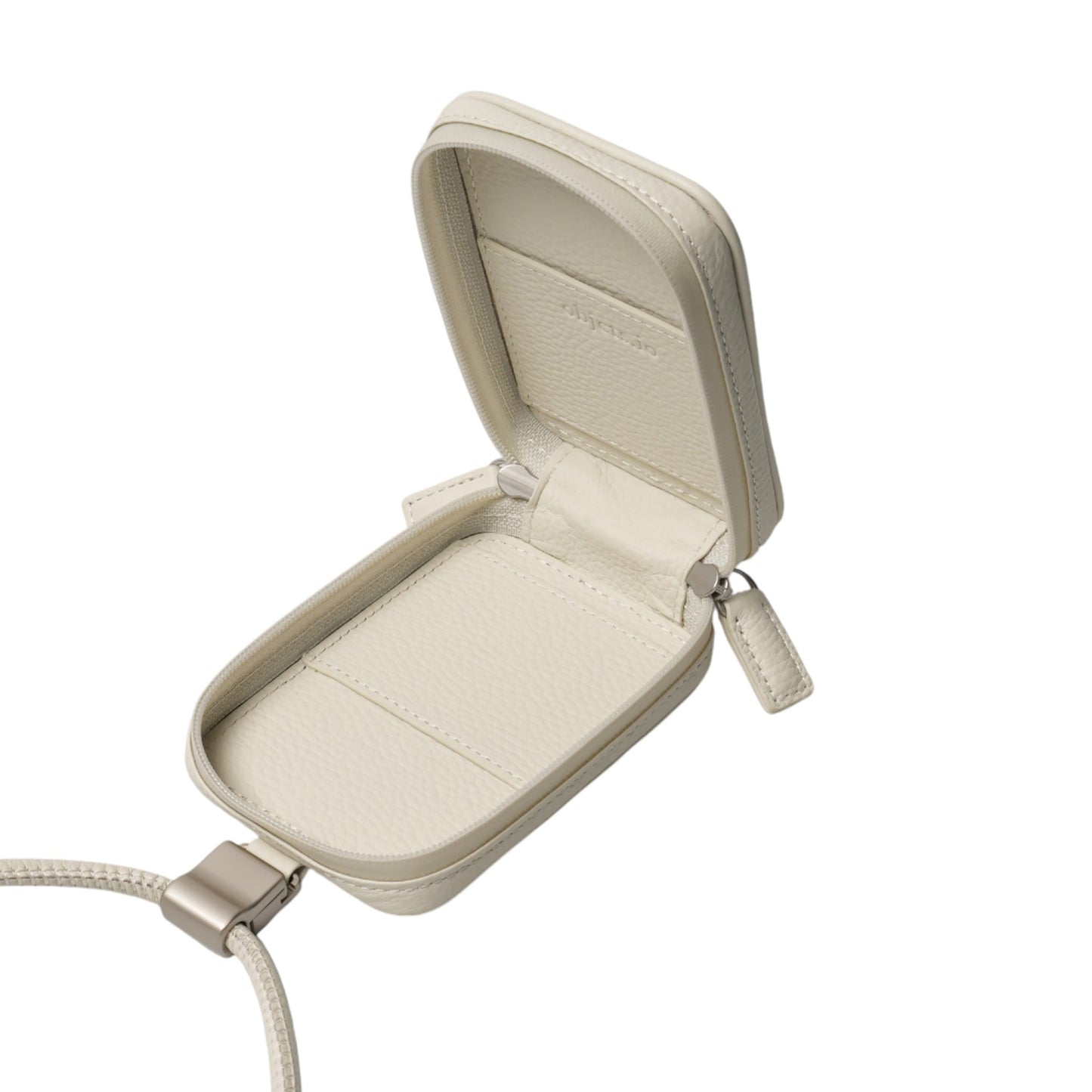 iPhone ACCESSORIES-LEATHER MICRO BAG WITH DETACHABLE STRAP / MARSHMALLOW