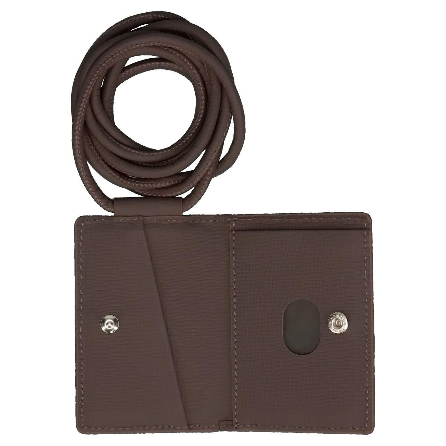 iPhone ACCESSORY-SHOULDER STRAP CARD CASE / DARK BROWN