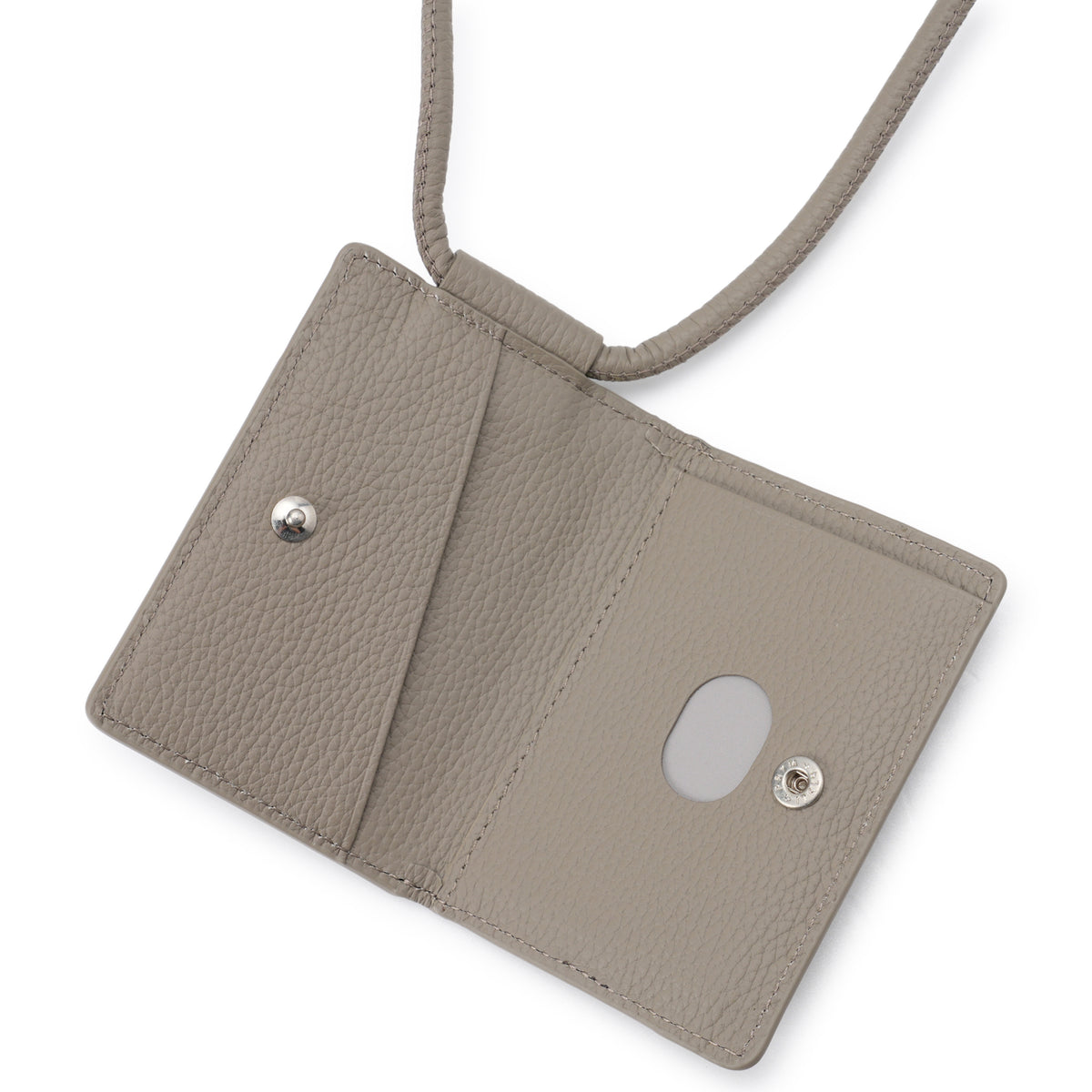 iPhone ACCESSORY-SHOULDER STRAP CARD CASE / GREIGE