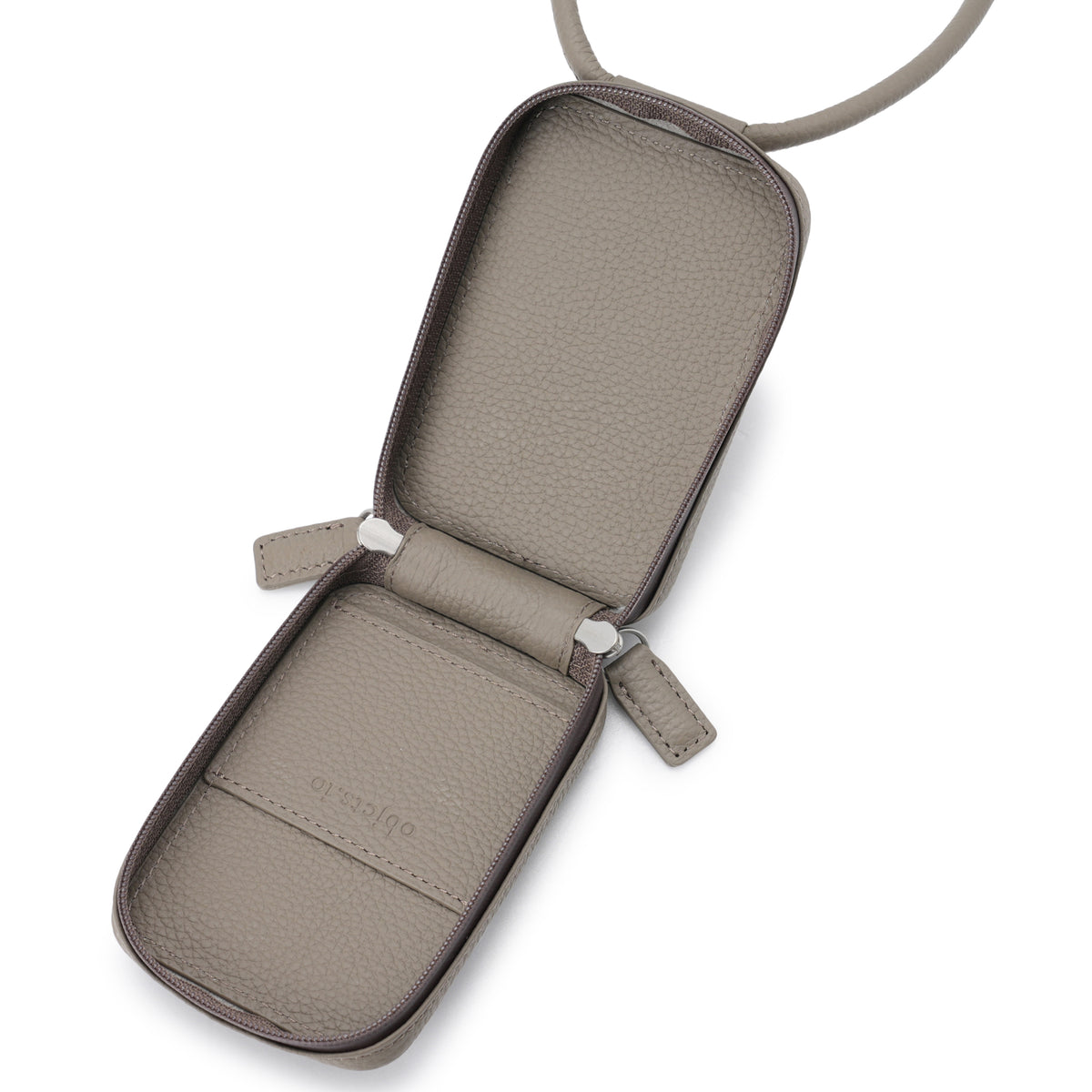 iPhone ACCESSORY-SHOULDER STRAP MICRO BAG / GREIGE