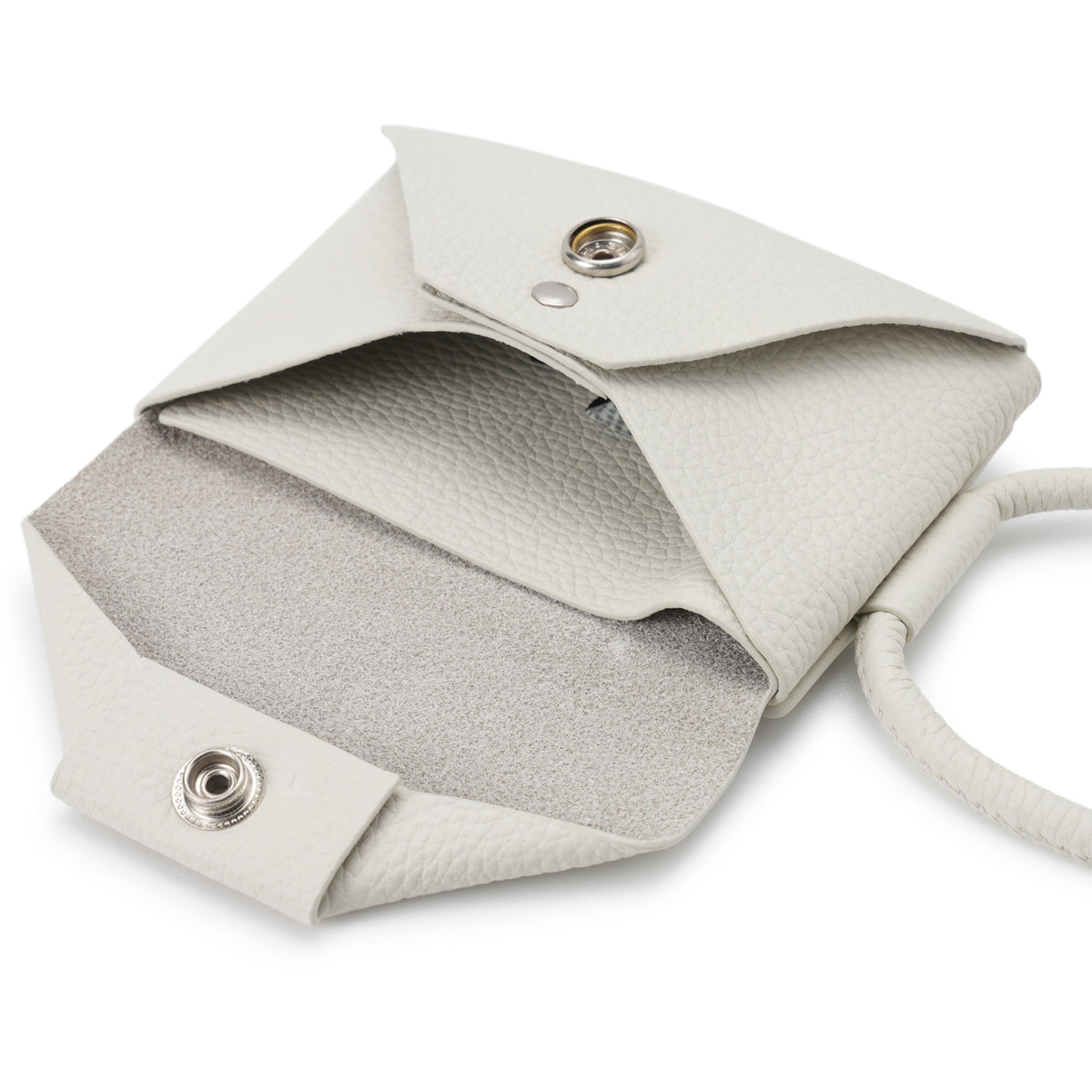 iPhone ACCESSORY - LEATHER ENVELOPE WALLET WITH STRAP / MARSHMALLOW