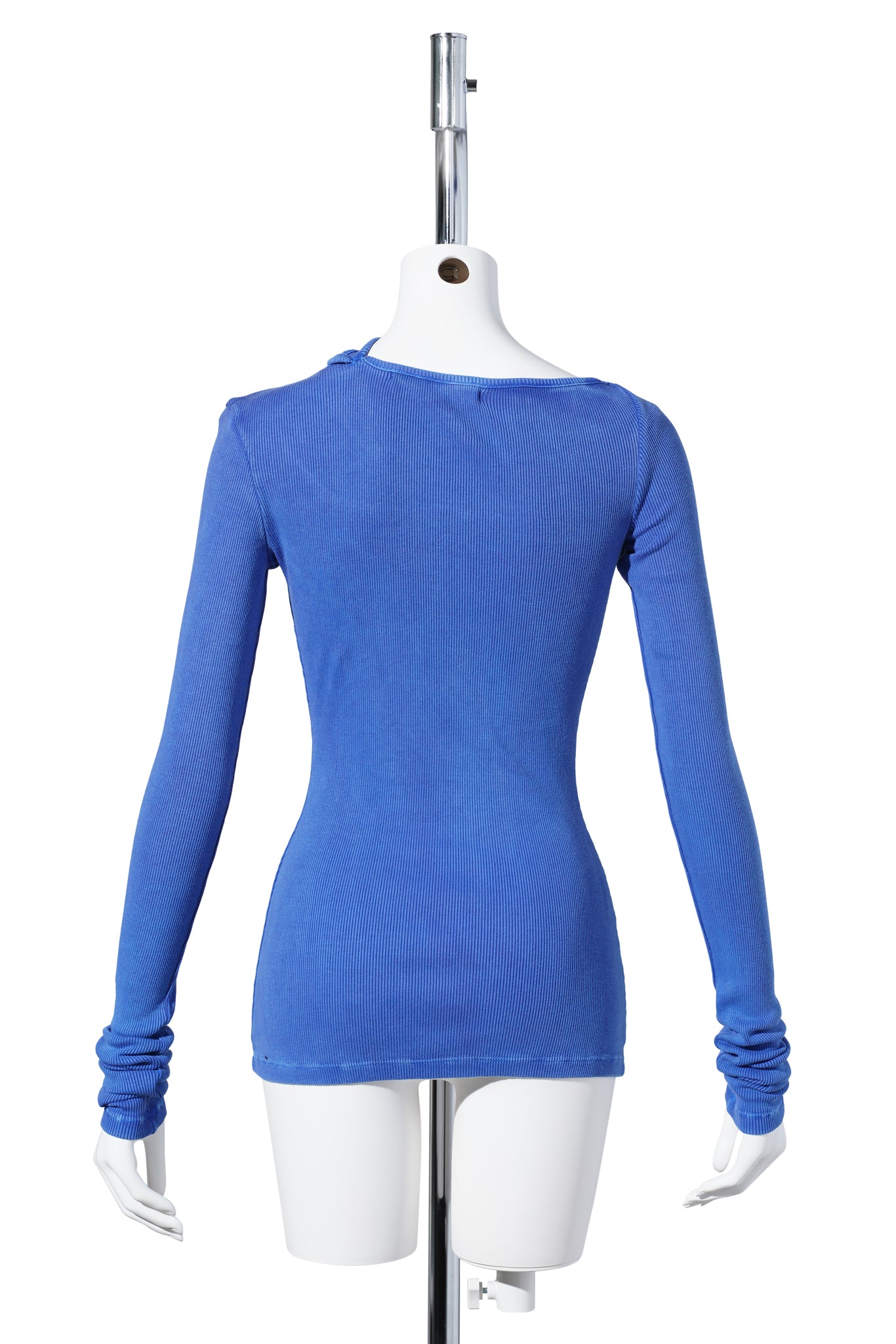 DOUBLE CLOSURE RIB LONGSLEEVE / BLUE