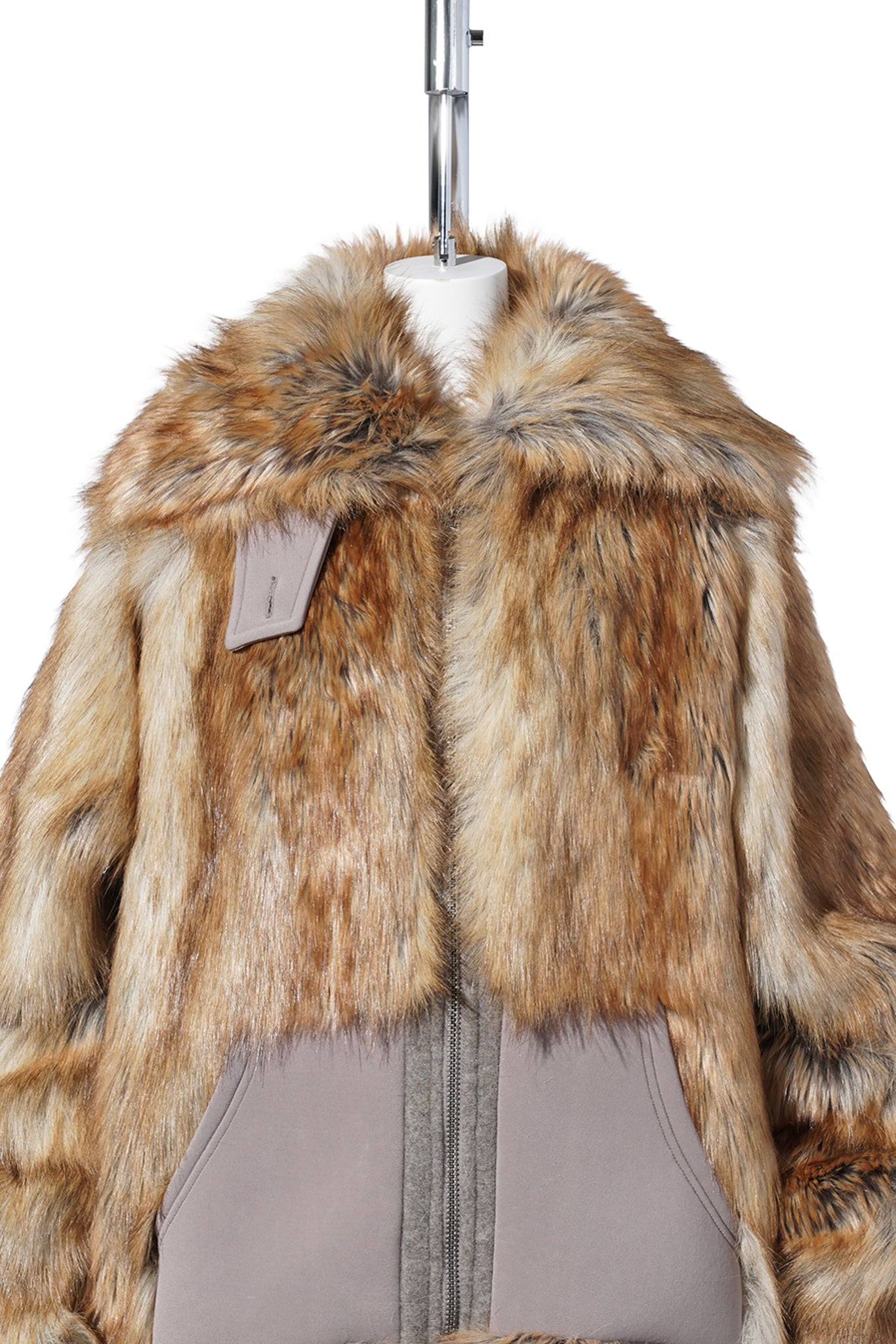 OVERSIZED FURRY MULTILINE JACKET / FURRY