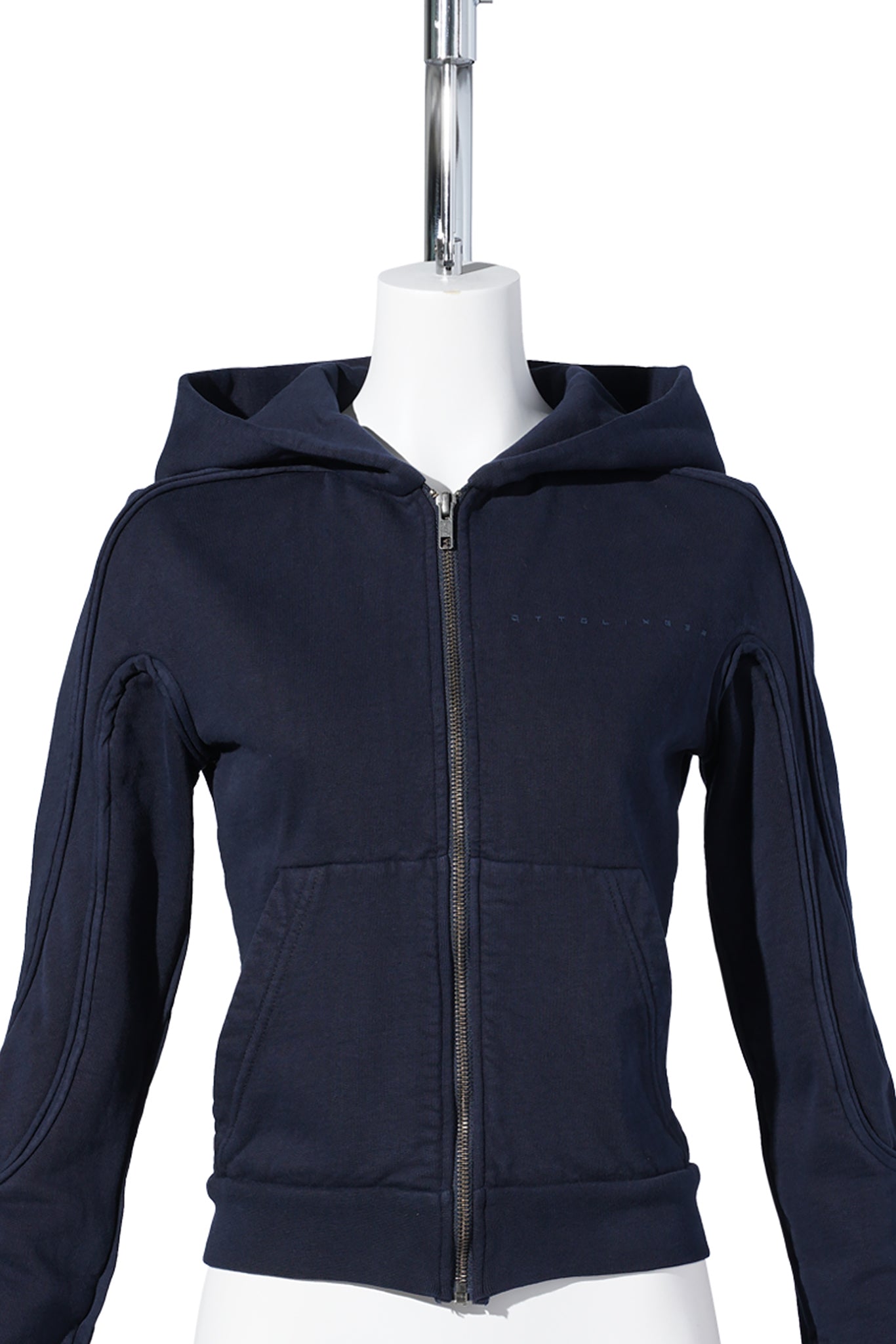 FITTED ZIP HOODIE / DARK NAVY