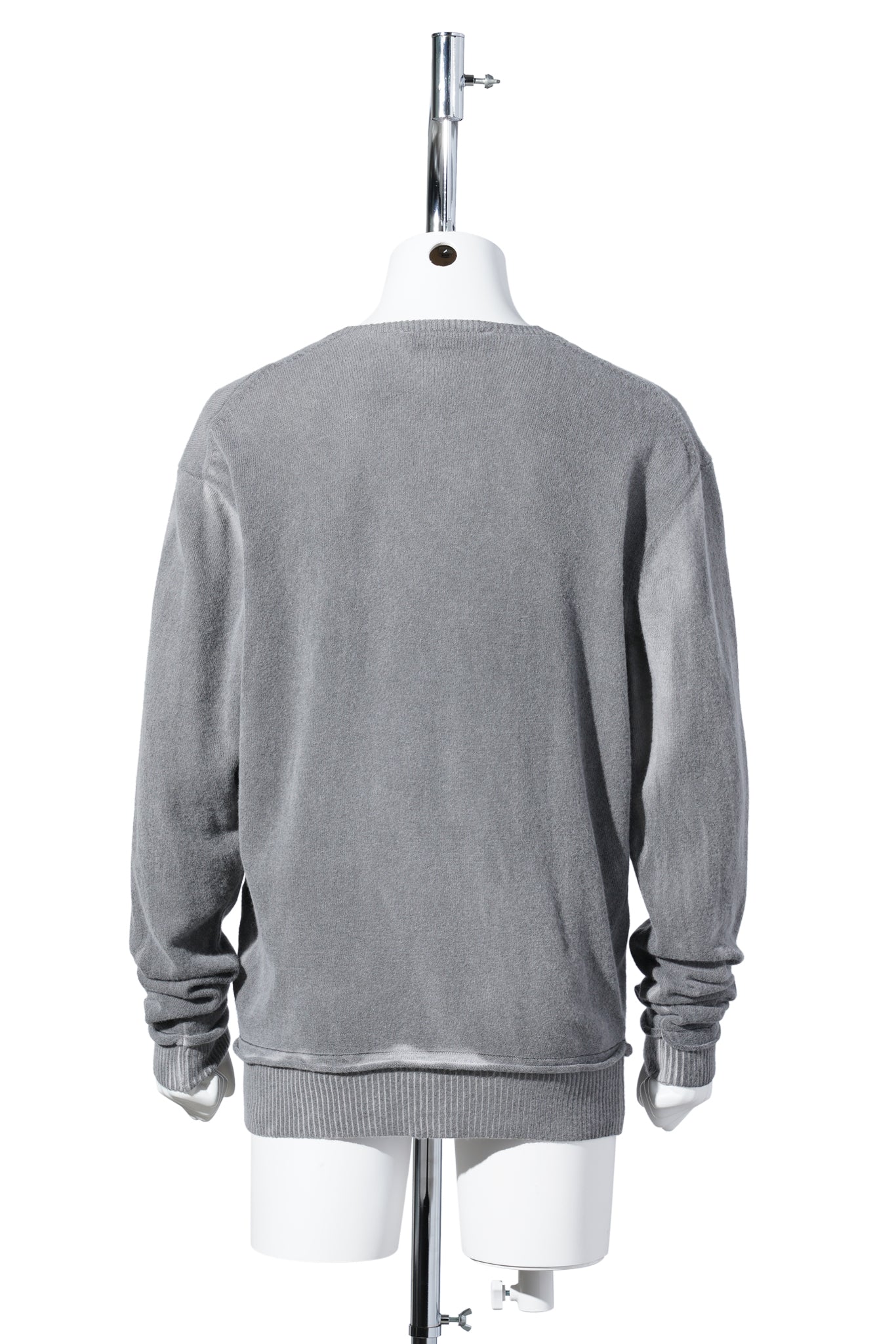 PARALLEL CARDIGAN / GREY SPRAY DYE CHERUB WOOL