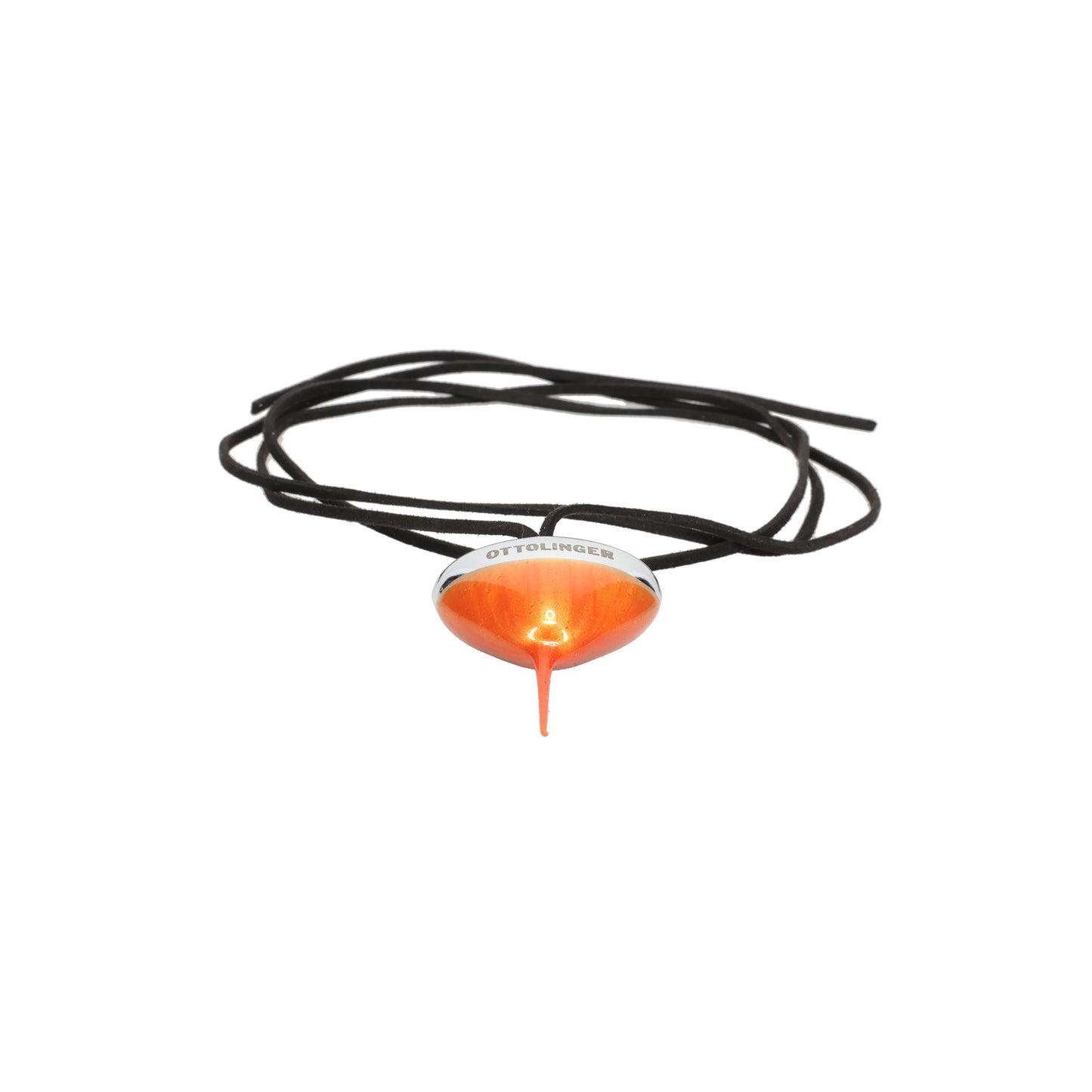 KNOTTED HEART NECKLACE / GOLD/TANGERIN