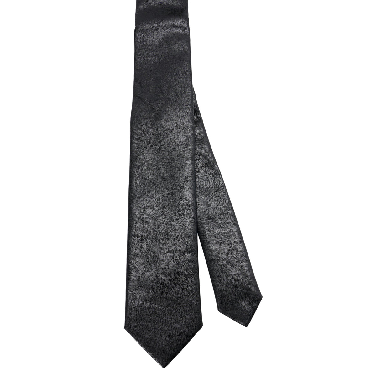 TIE / BLACK REAL FAKE LEATHER