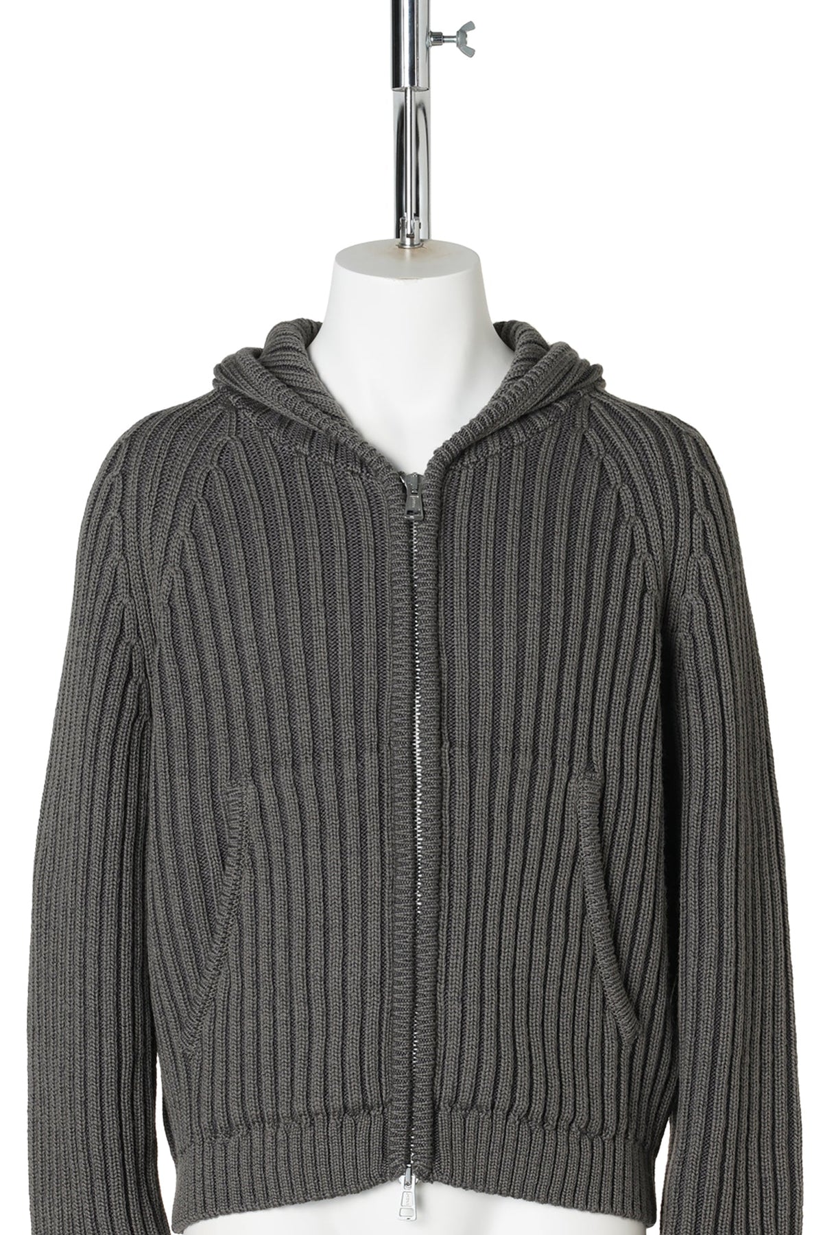 LEVEL HOOD / SAGE STRIPE DRY MERINO WOOL